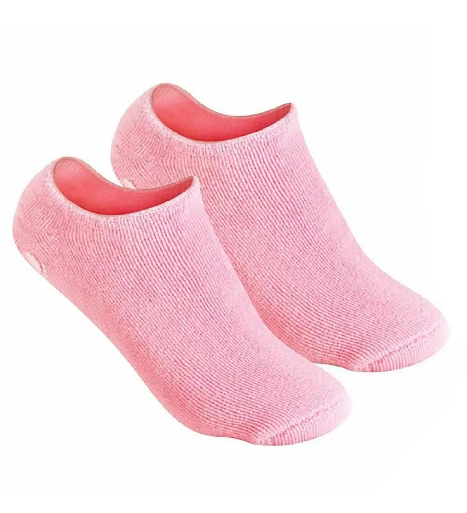 Pinkiou Moisturising Silicone Gel Socks for Dry, Cracked Feet - Pink Foot Mask for Women - Hydrating and Moisturizing Socks - Buy Online on GoSupps.com