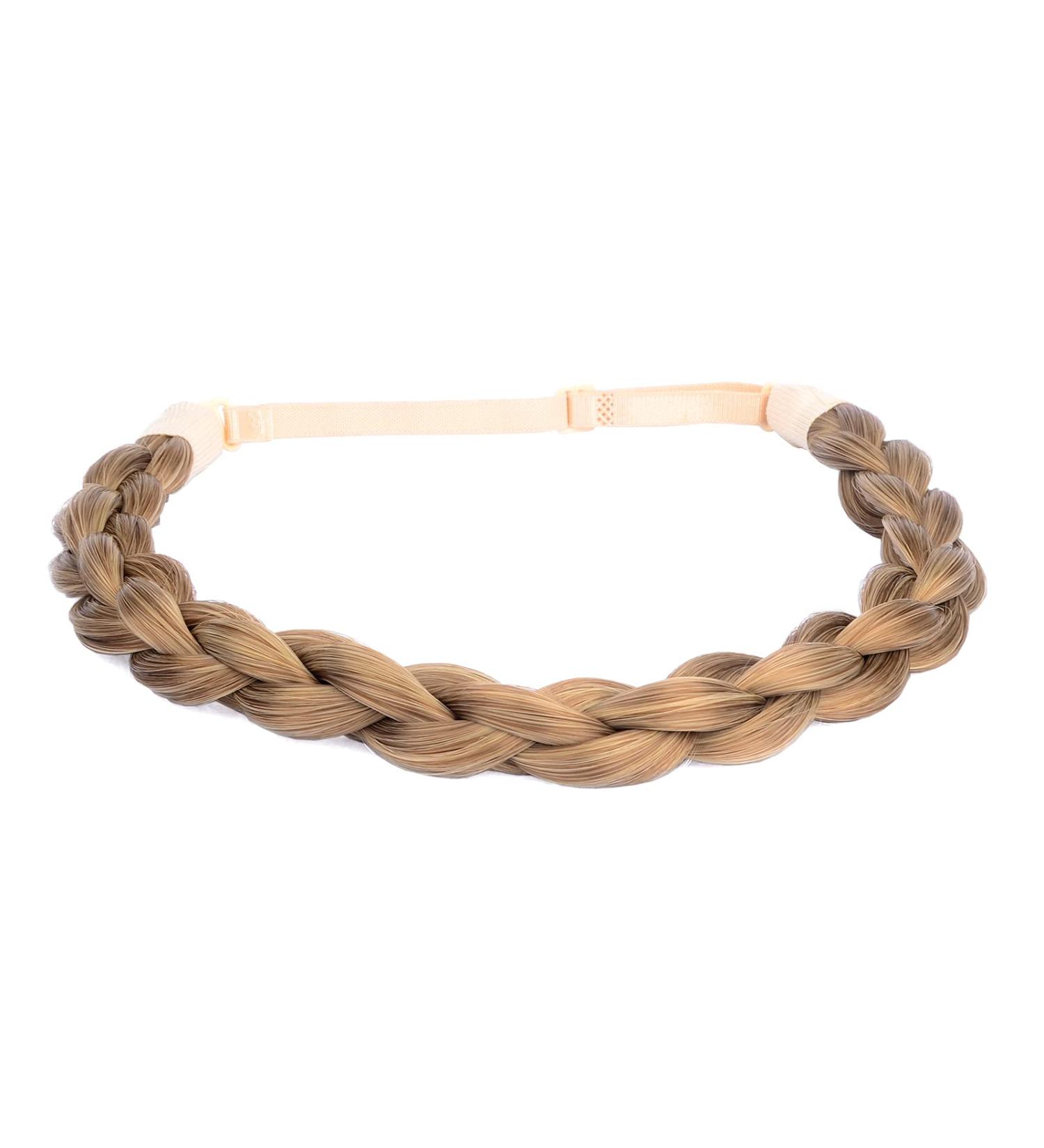 DIGUAN Chubby Narrow Synthetic Hair Braided Headband - Caramel Brown | Elastic Stretch Hairpiece for Women & Girls - Buy Online on GoSupps.com