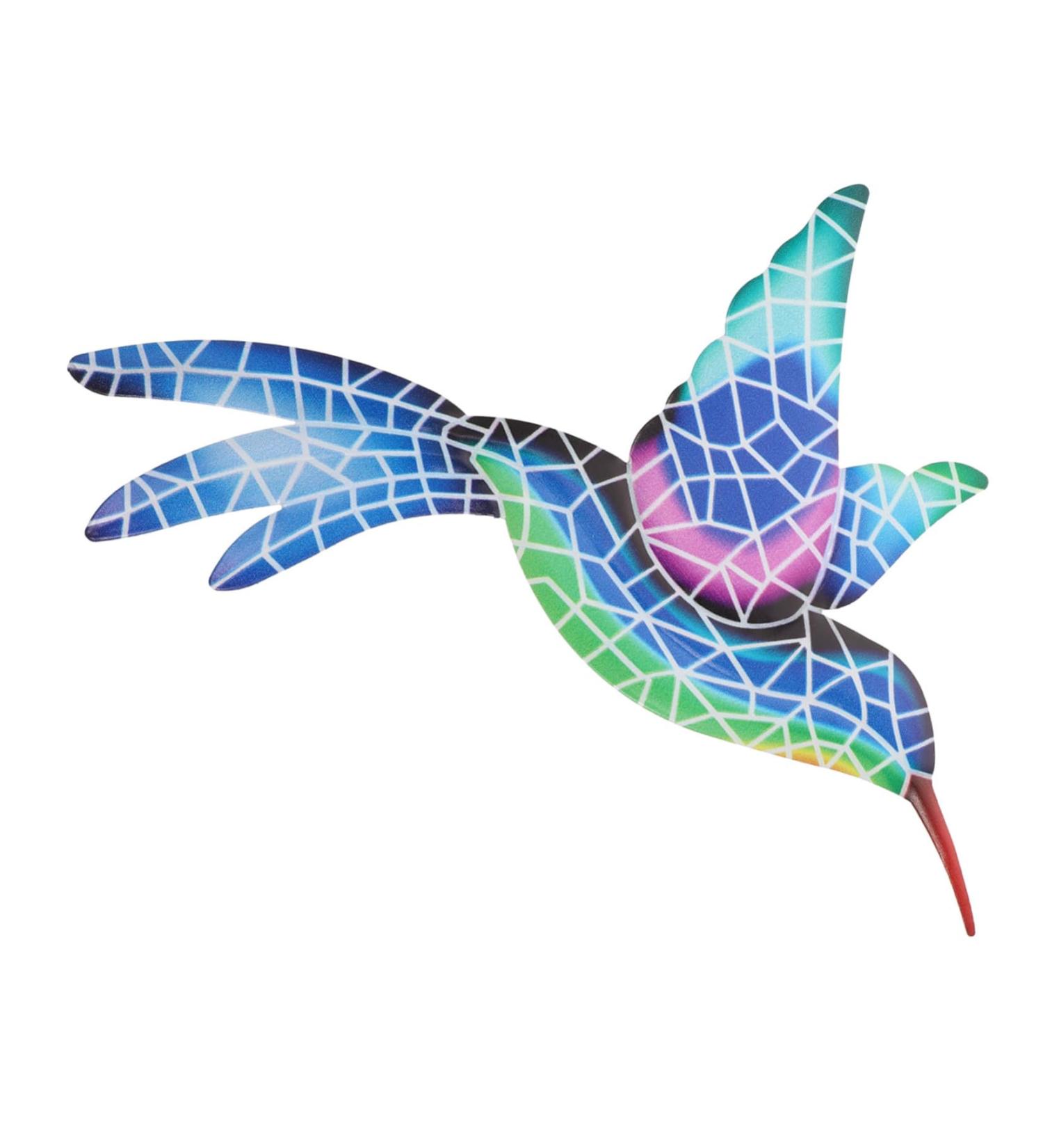 GRIRIW Mosaic Hummingbird Wall Pendant Unique Iron Art Craft for Creative Wall Decor Decorative - Buy Online on GoSupps.com