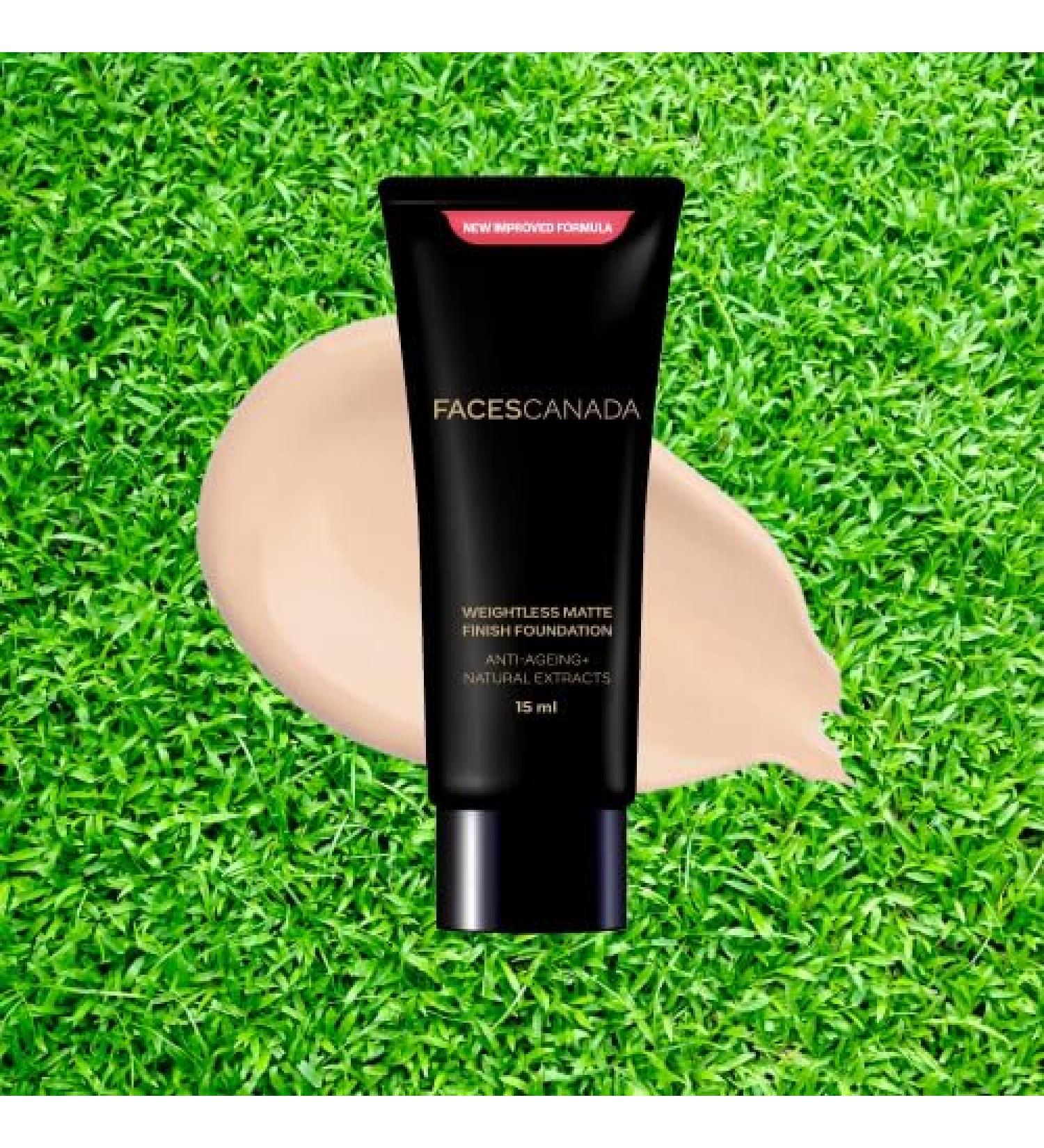 Weightless Matte Finish Foundation - Beige 15ml | Lightweight | Natural Finish | Anti-Ageing | Non-Clog Pores | Enriched With Olive Seed Oil Grape Extract Shea Butter - Buy Online on GoSupps.com