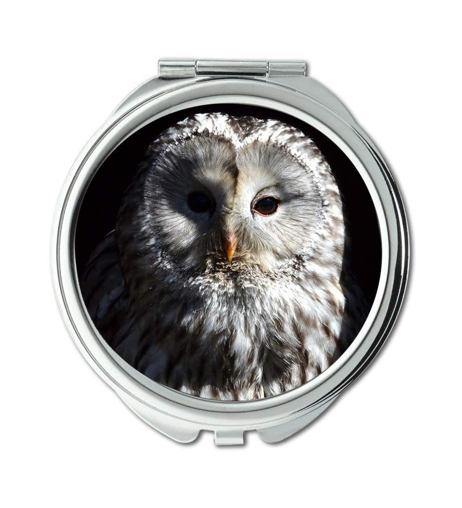 Mirror Travel Mirror owl and lark Habichtskauz Uralkauz Strix uralensis Ural Owl pocket mirror portable mirror - Buy Online on GoSupps.com