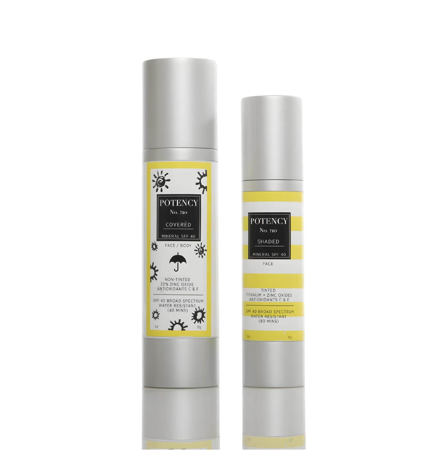 Potency No. 710 SPF 40 Sunscreen Duo Covered + Shaded (2-Piece Set)