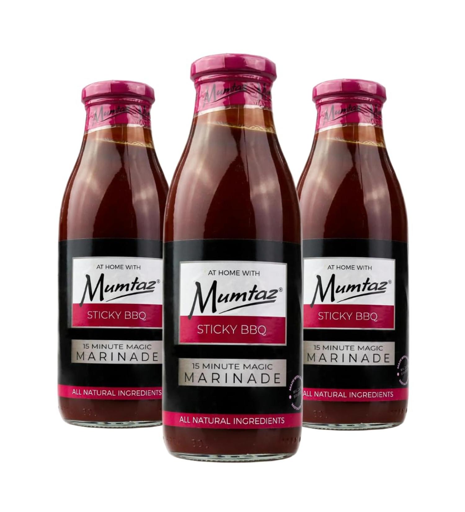 Mumtaz STICKY BBQ Marinade Sauce - Pack of 3x500g 15 Minute Magic Marinade Medium Spiced BBQ-Grill-Roast-Stir or Air fry All Natural Ingredients Gluten Free Vegan Friendly. - Buy Online on GoSupps.com