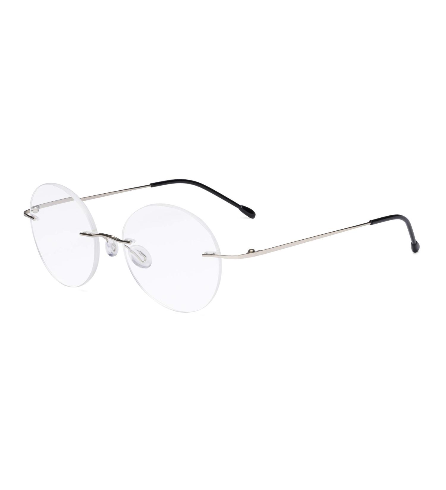Eyekepper Frameless Reading Glasses Women - Round Rimless Readers Men Silver + 1.00 +1.00 Silver - Buy Online on GoSupps.com