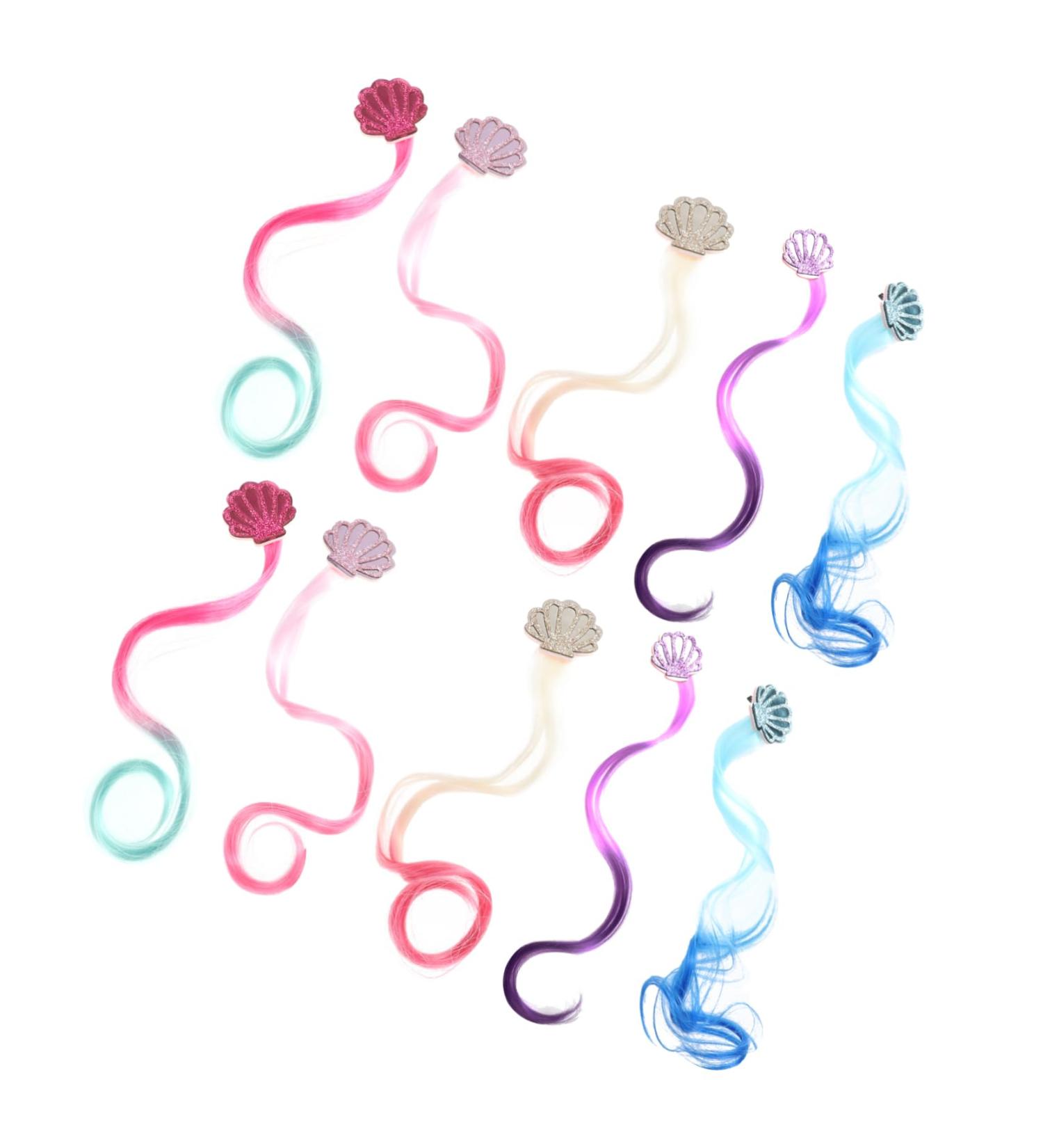 minkissy 5 Pairs Children's Hair Clip Kids Hair Extensions Hair Clip Wig Kids Curly Hair Extensions Hair Extensions Wig Shell Hair Clip Ponytail Claw High Temperature Wire Princess Clothing - Buy Online on GoSupps.com