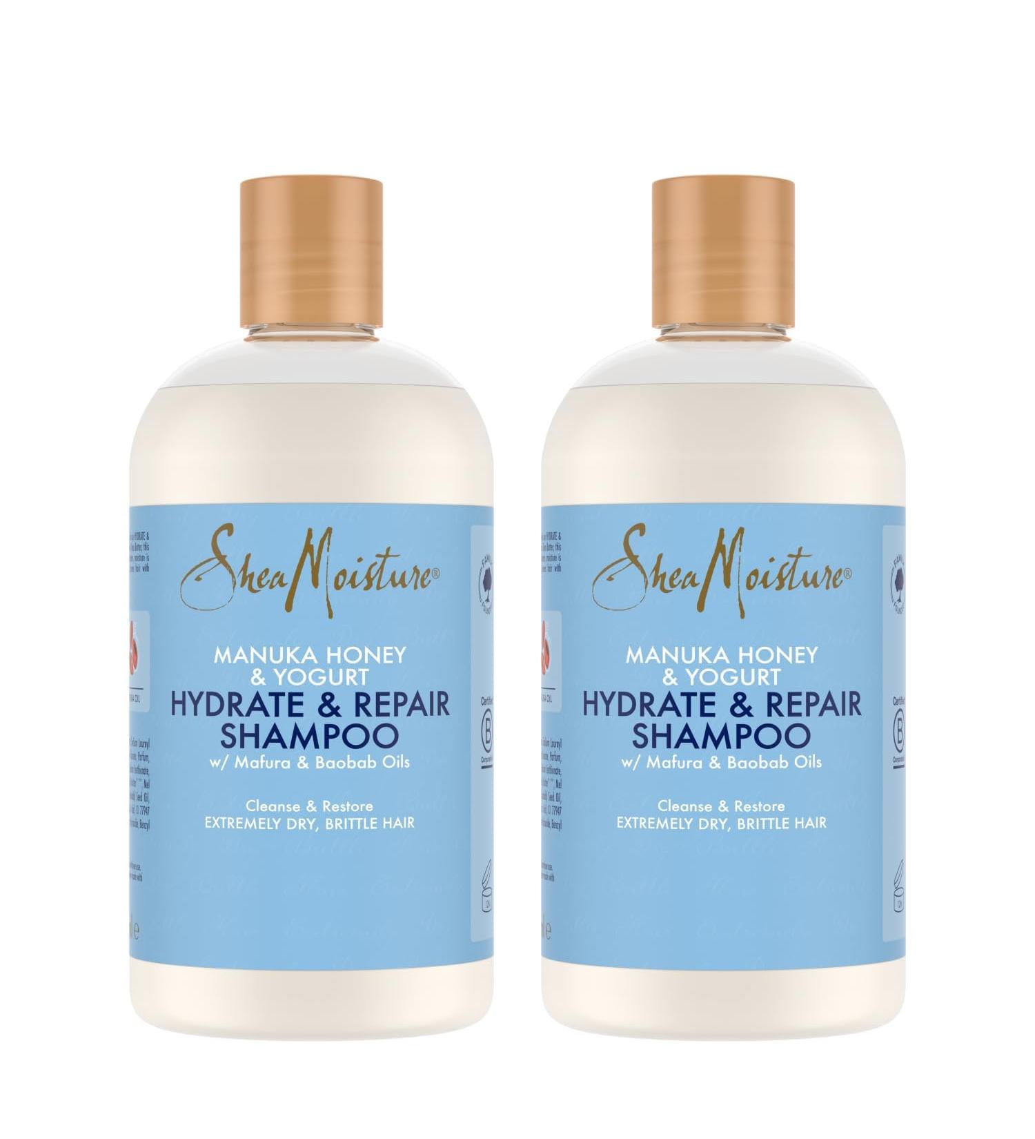 SheaMoisture Hydrate & Repair Shampoo for extremely dry and fragile hair Manuka Honey & Yogurt 2 x 384 ml - Buy Online on GoSupps.com
