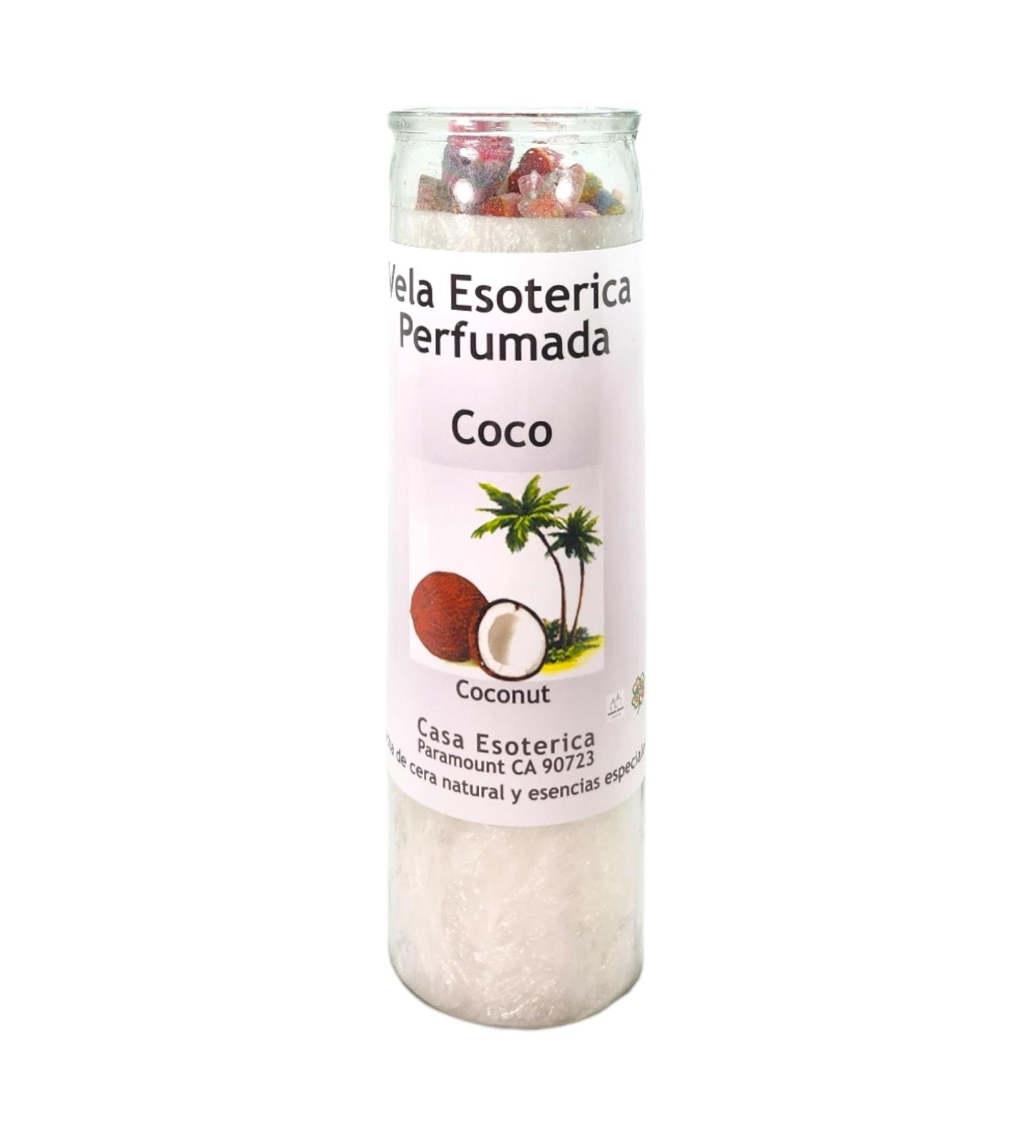 Coconut-Palm Wax White Intention Spell Candle | Vela CASA ESOTERICA PERFUMADA - Spiritual Candle for Rituals & Meditation - Buy Online on GoSupps.com
