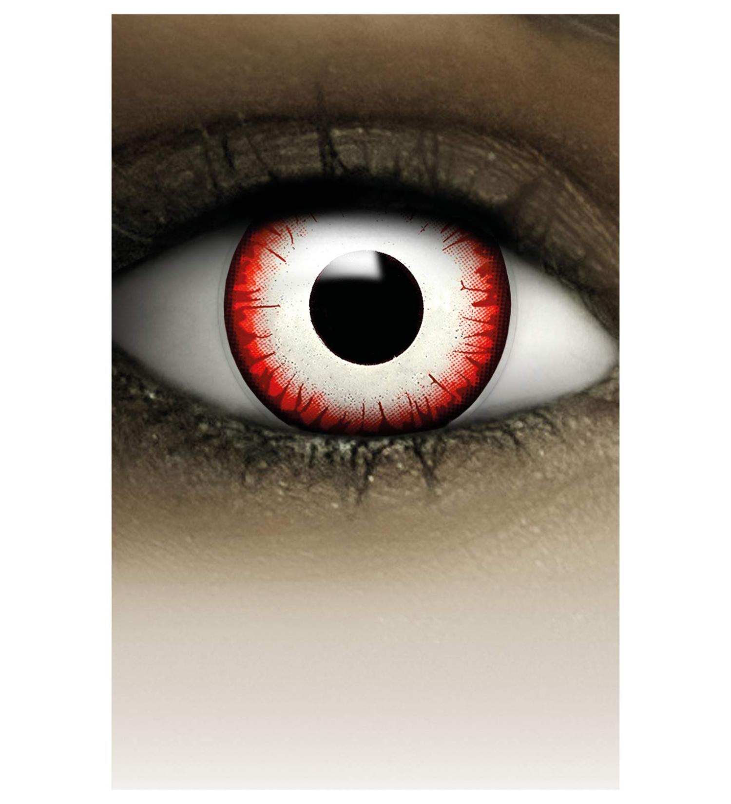 Buy FXCONTACTS Colored Contact Lenses Halloween Red White UNDEAD ZOMBIE - 2 Pieces (1 Pair) | International Shipping Available - Buy Online on GoSupps.com