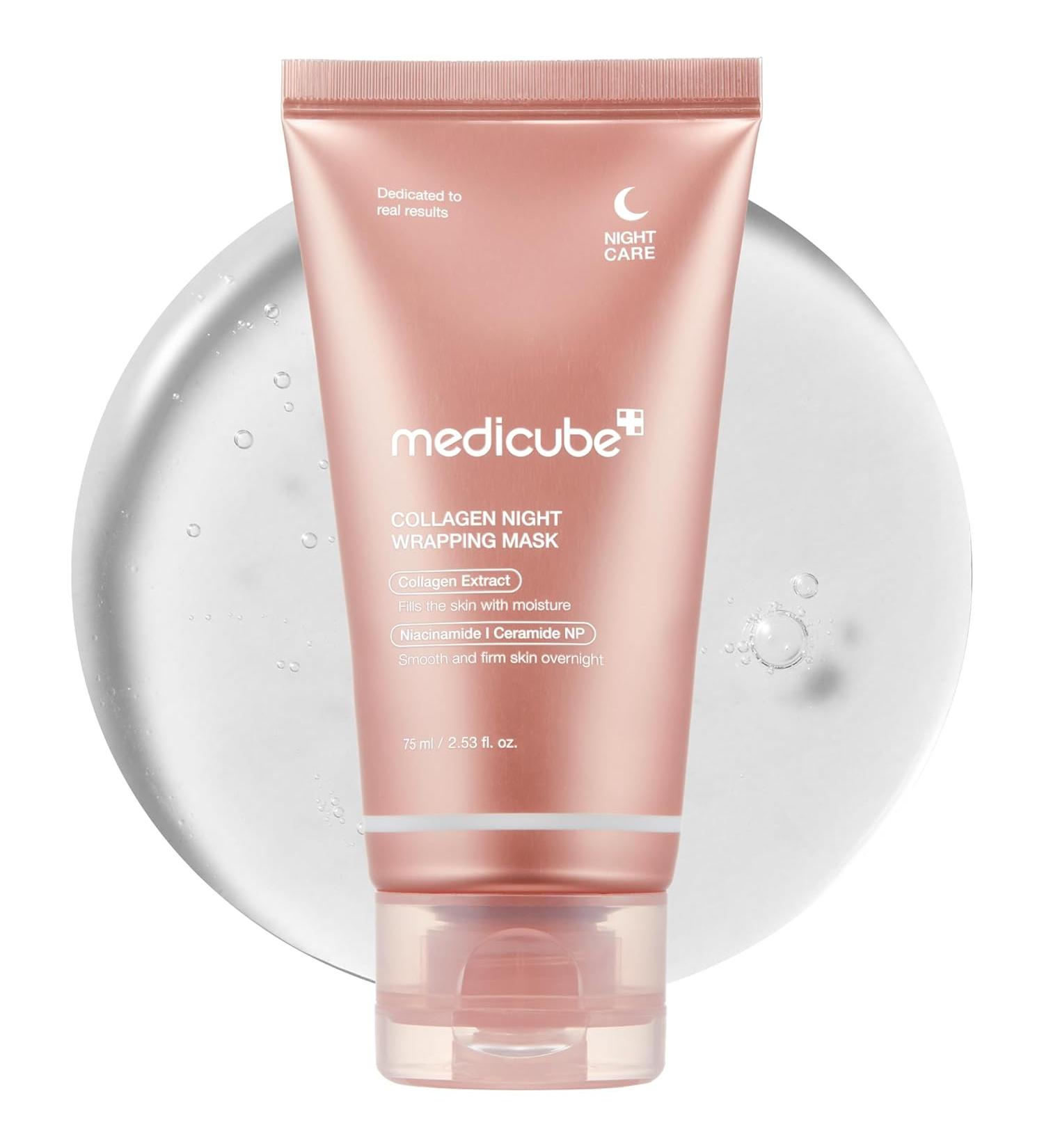 Medicube Collagen Night Wrapping Cream | Overnight Sleeping Mask for Skin Elasticity | Enhanced Collagen Formula | Korean Skincare (1.69 fl. oz.) - Buy Online on GoSupps.com