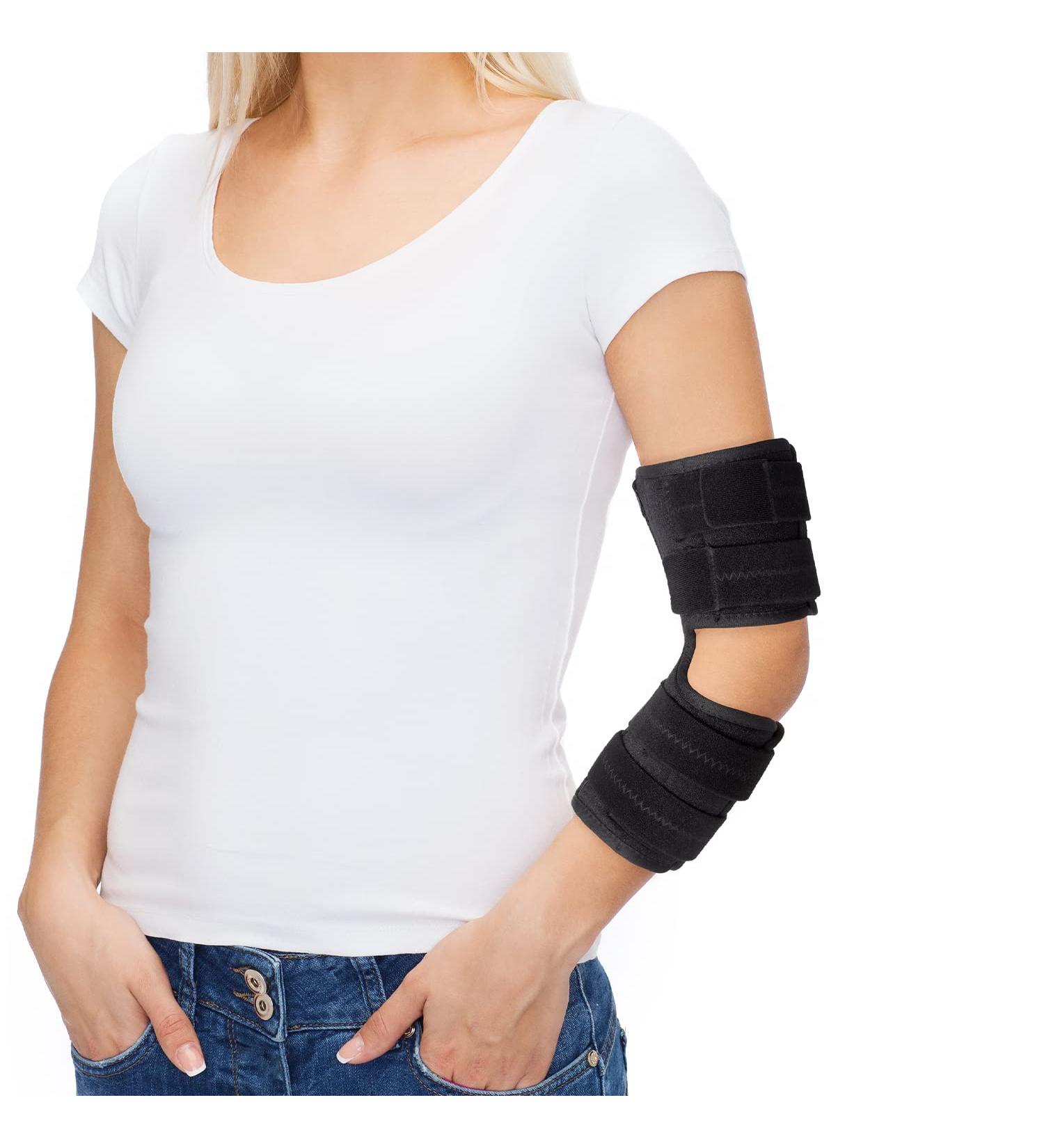 Scurnhau Adjustable Elbow Brace for Tendonitis | Elbow Support for Cubital Tunnel Syndrome & Injuries | L/XL - Shop Internationally - Buy Online on GoSupps.com