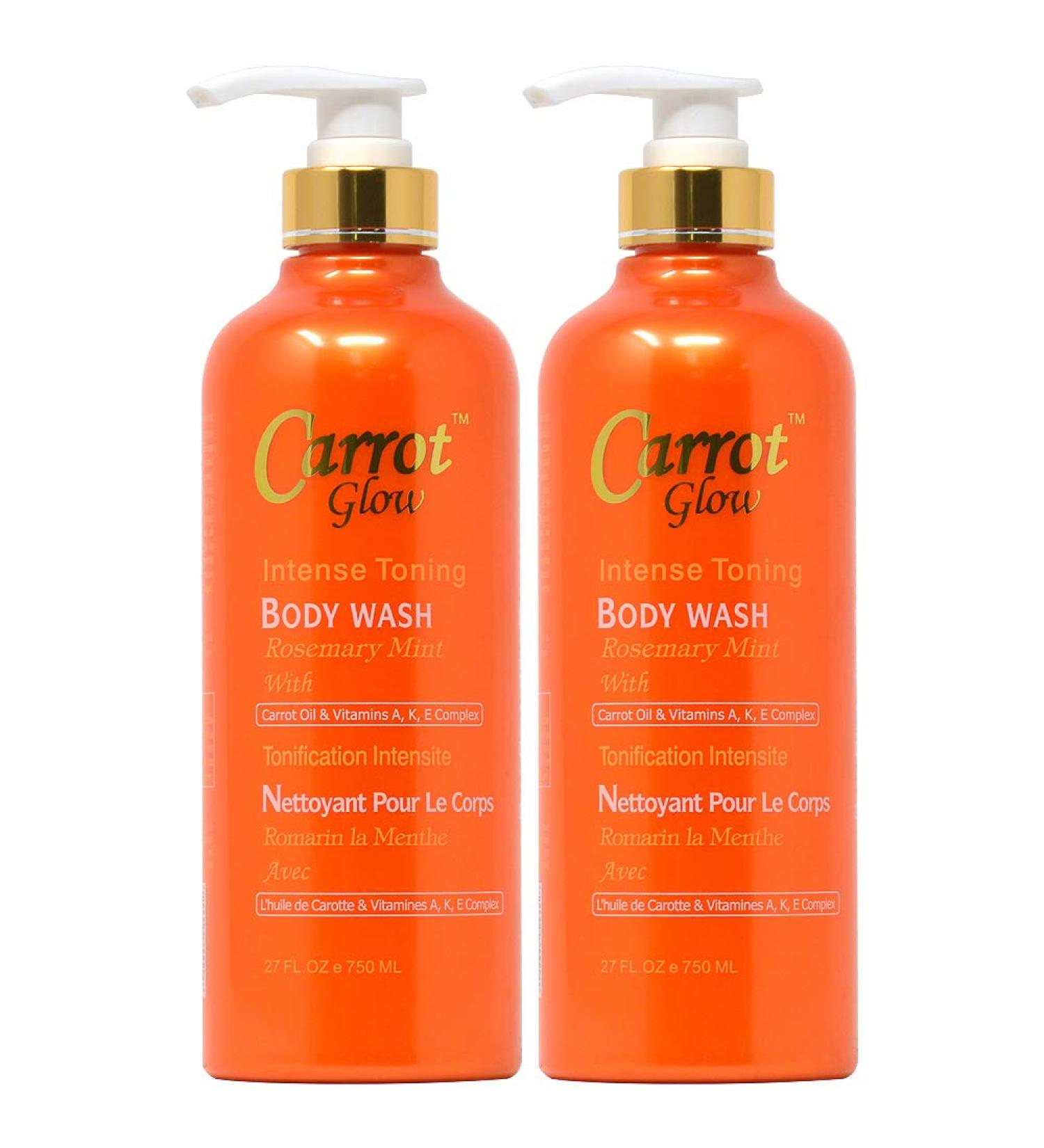 Carrot Glow Intense Toning Body Wash 27oz (Pack of 2)