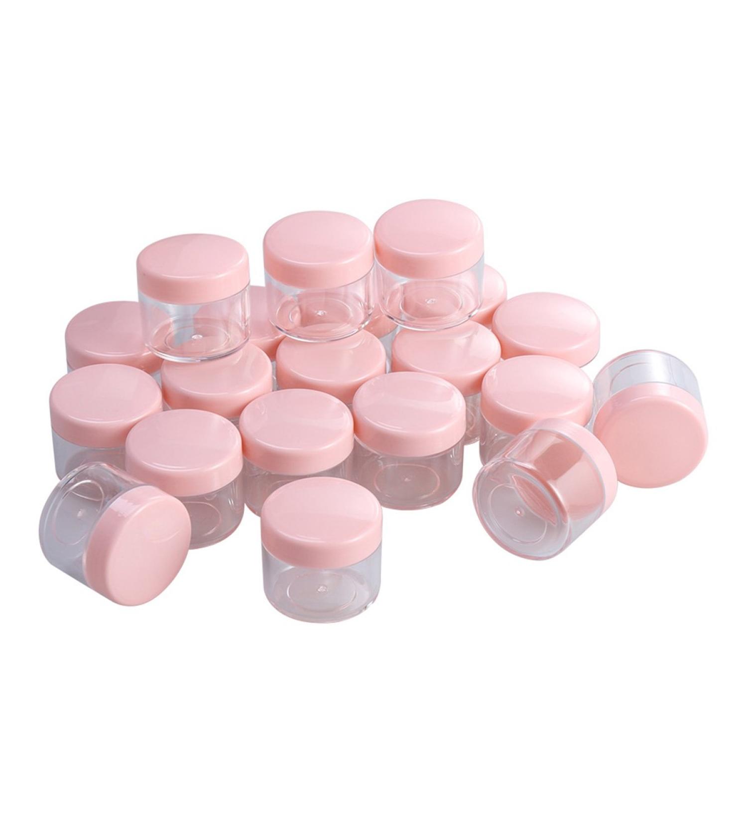 Lurrose 20Pcs Mini Cosmetic Containers - Portable Travel Sample Jars for Creams, Shampoos, Lotions - 20g Pink Empty Pots - Buy Online on GoSupps.com