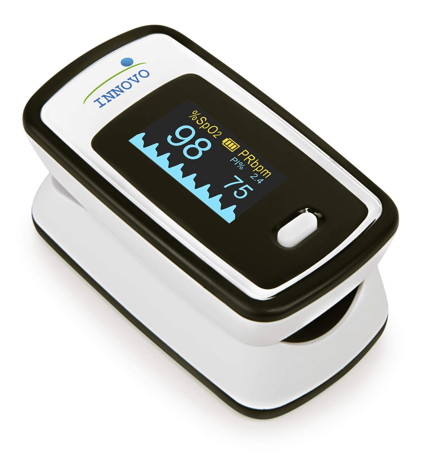 Buy Innovo Deluxe iP900AP Fingertip Pulse Oximeter - Accurate Oxygen Level & Heart Rate Monitor - Buy Online on GoSupps.com