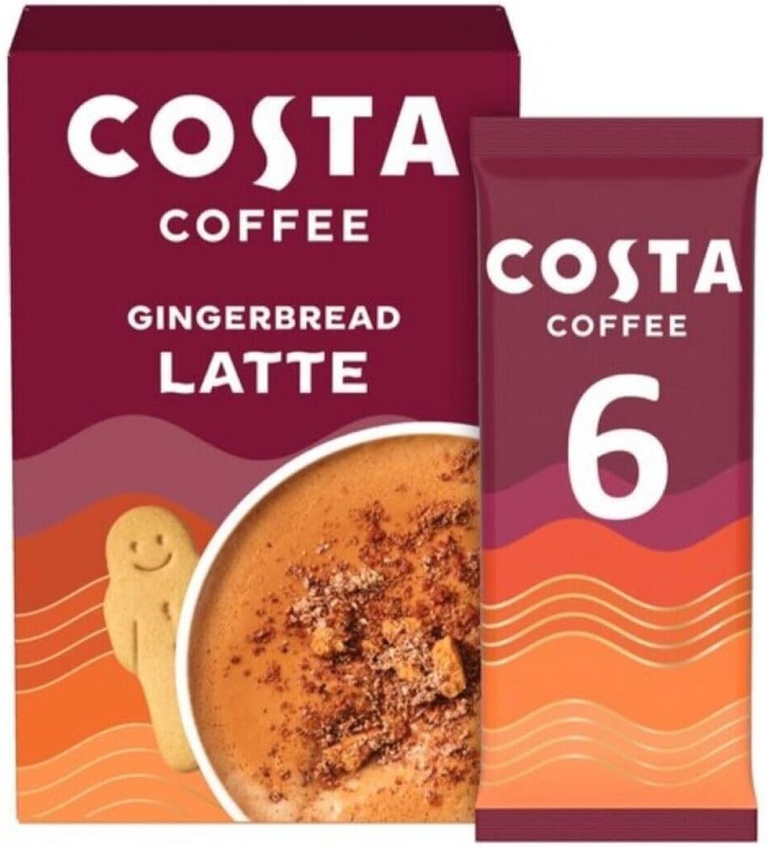 Costa Coffee Barista Creations Gingerbread Latte Bundle - 3 x Box of 6 Sachets (18 Sachets Total) - Buy Online on GoSupps.com