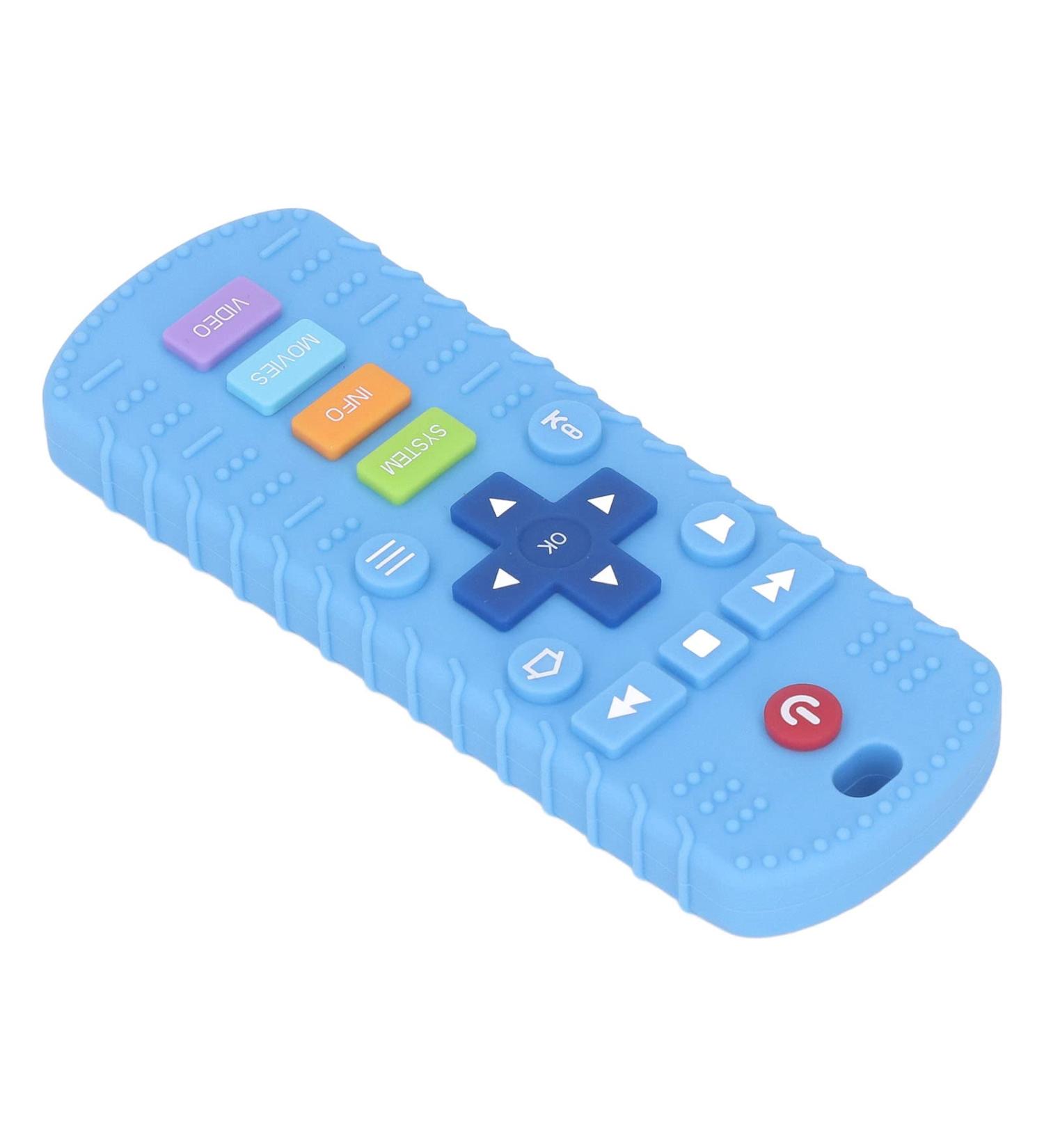 Sky Blue Silicone TV Control Teething Toy for Infants and Toddlers - Food Grade Teething Toy - Buy Online on GoSupps.com