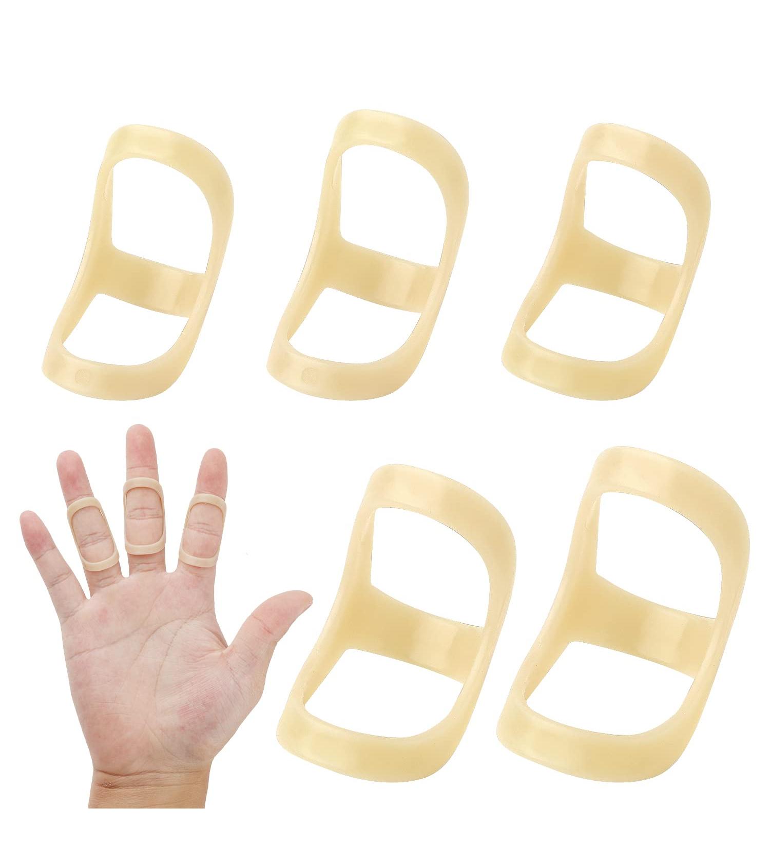 AIEX 5pcs Oval Finger Splint Set for Trigger Finger Support - Thumb, Middle, Pinky, Ring Finger Brace (3-7 Sizes) - Buy Online on GoSupps.com
