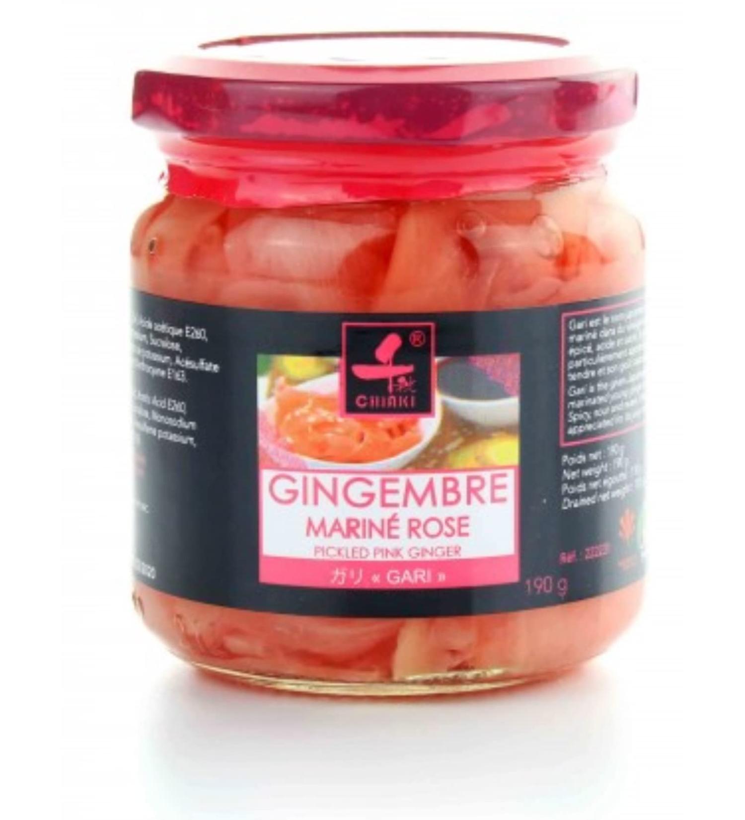 Gari Sushi Pink Ginger CHIAKI in Jar 190g - Pack of 2, 4 and 6 Jars - Free Delivery France - Shipping by Bo Time (4)