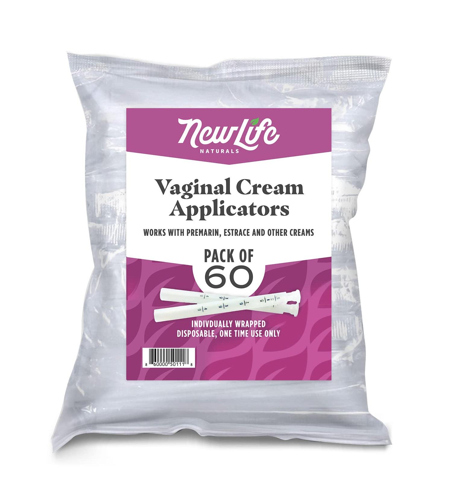 Disposable Plastic Vaginal Applicator Pack - Hygienic Threaded Injector for Lubricant, Estrace, Personal Lube & OTC Products - 60 Pack - Buy Online on GoSupps.com