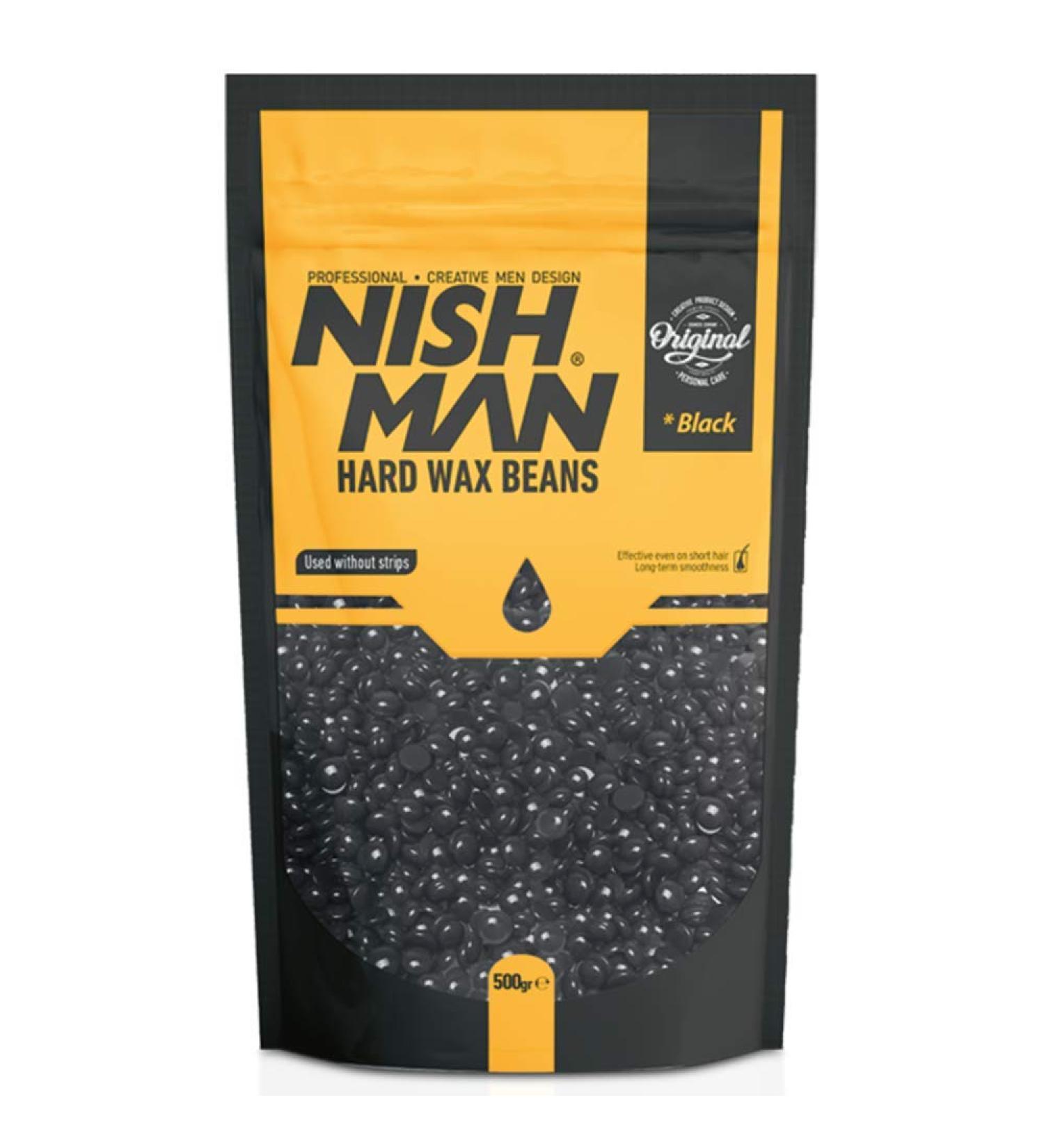 NISHMAN Black Elastic Hot Wax Beads 500 g