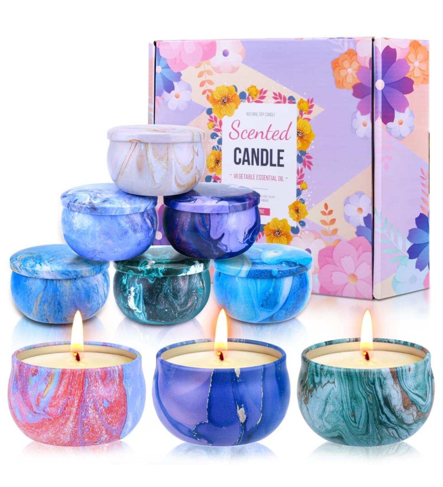 Buy Aottom Fragrance Candles Gift Set - Natural Soy Wax Aroma Candles for Christmas - 9 x 75g Aromatherapy Tealights for Women - Buy Online on GoSupps.com