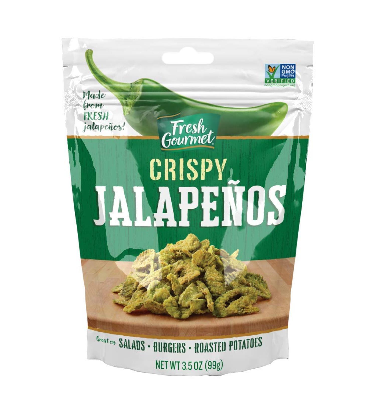 Fresh Gourmet Crispy Lightly Salted Jalapenos - Low Carb Crunchy Snack and Salad Topper - 3.5 oz (Pack of 6) - Buy Online on GoSupps.com