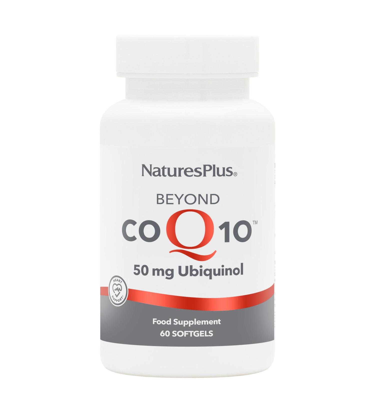 NaturesPlus Beyond CoQ10 50 mg - 60 Softgels | High-Strength Ubiquinol for Overall Well-Being | International Shipping Available - Buy Online on GoSupps.com