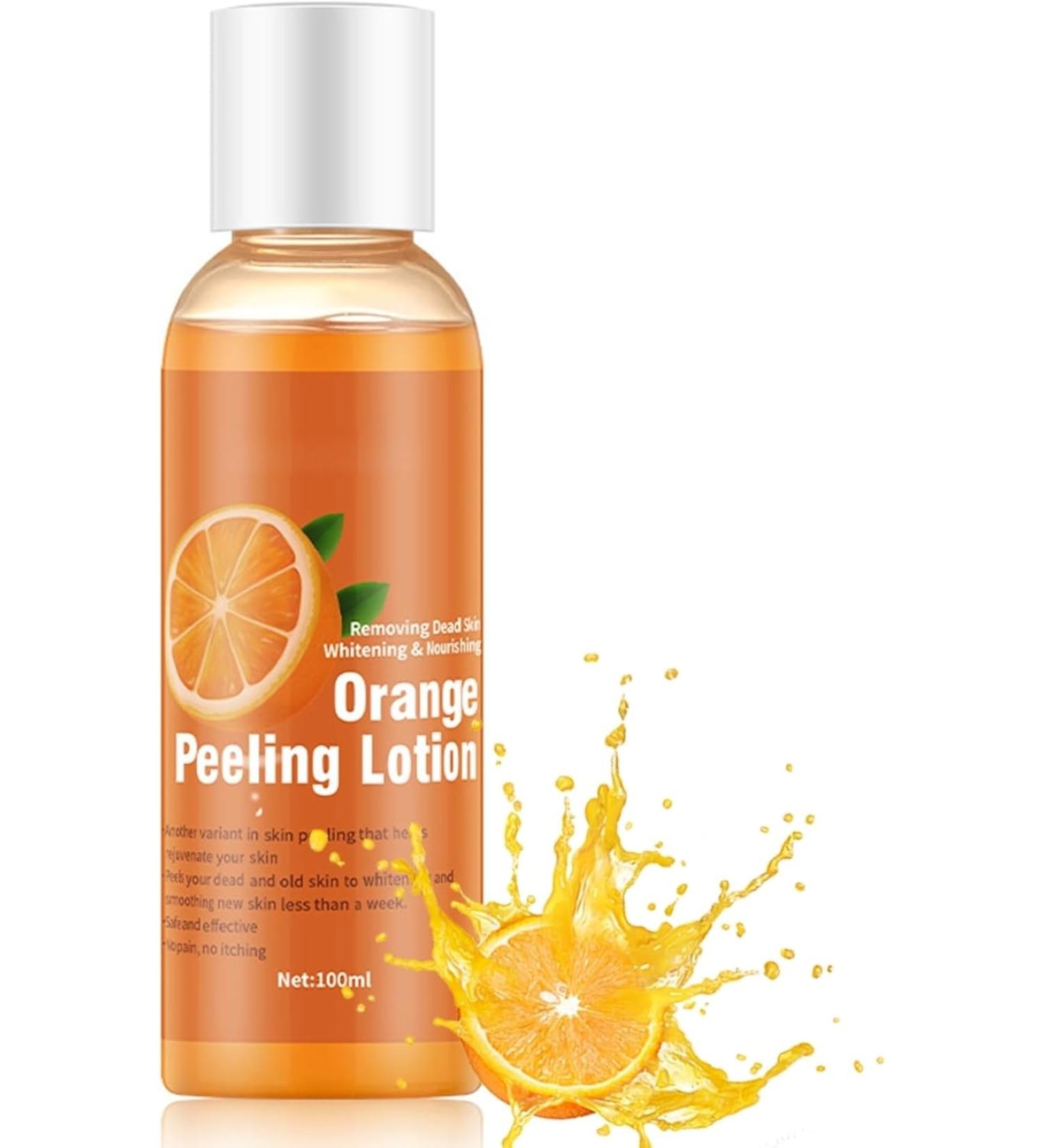 Orange Peeling Body Lotion Moisturiser for Dry Skin Removing dead skin Whitening and Nourishing - 100ML - Buy Online on GoSupps.com