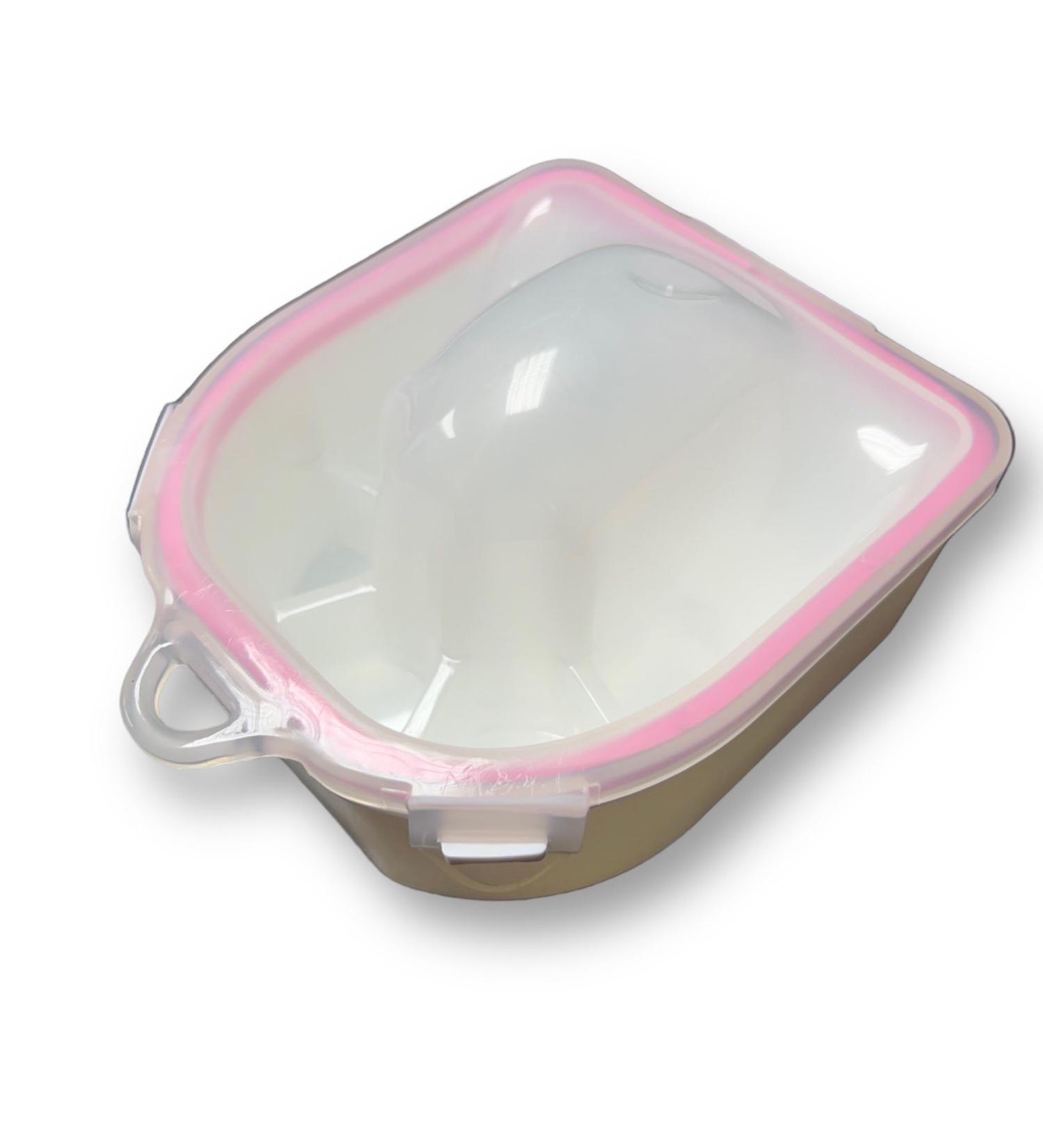 Pink & White Acetone Resistant Soak Off Tray/Bowl for Easy and Comfortable Removal of Gel Polish Acrylics and Polygel Nails - Buy Online on GoSupps.com