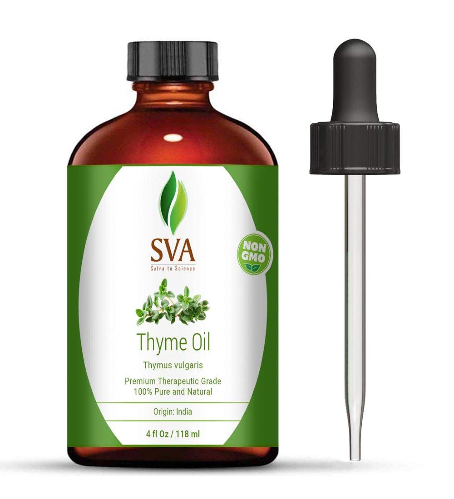Premium 100% Pure Thyme Essential Oil - 4 OZ (118 ML) | Strong Aroma for Skincare, Hair Growth & Aromatherapy - Buy Online on GoSupps.com