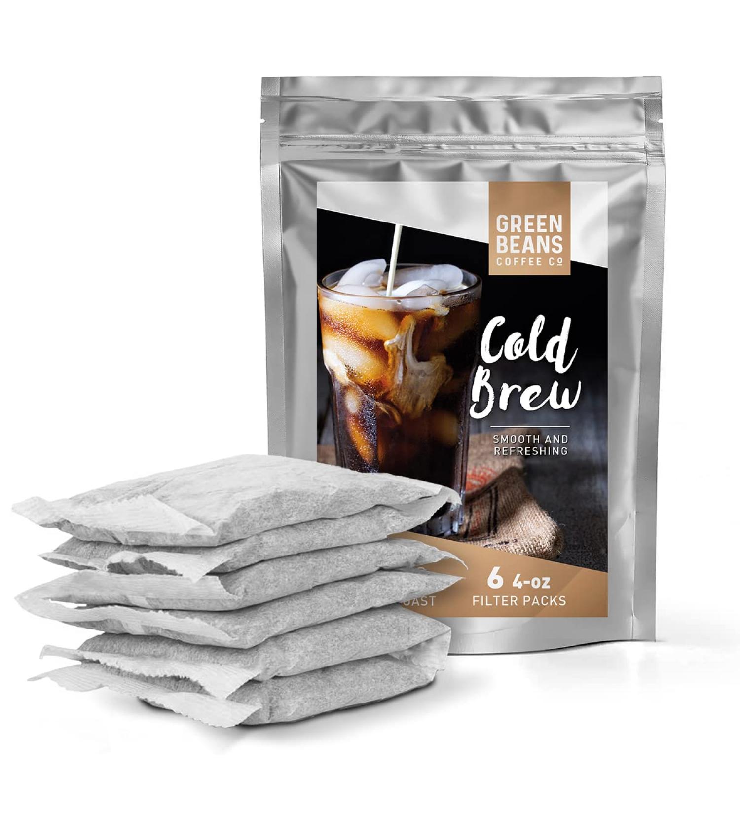 Green Beans Coffee Cold Brew Pitcher Packs - Brew at Home, Makes 18 Cups - Buy Online on GoSupps.com