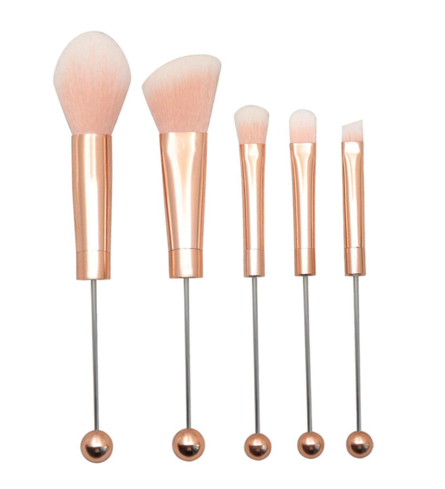 Premium Rose Gold Makeup Brush Set for Women | DIY Faux Fiber Brushes for Eyeshadow Concealer Eyebrow Foundation & Contour | Perfect Makeup Supplies - Buy Online on GoSupps.com