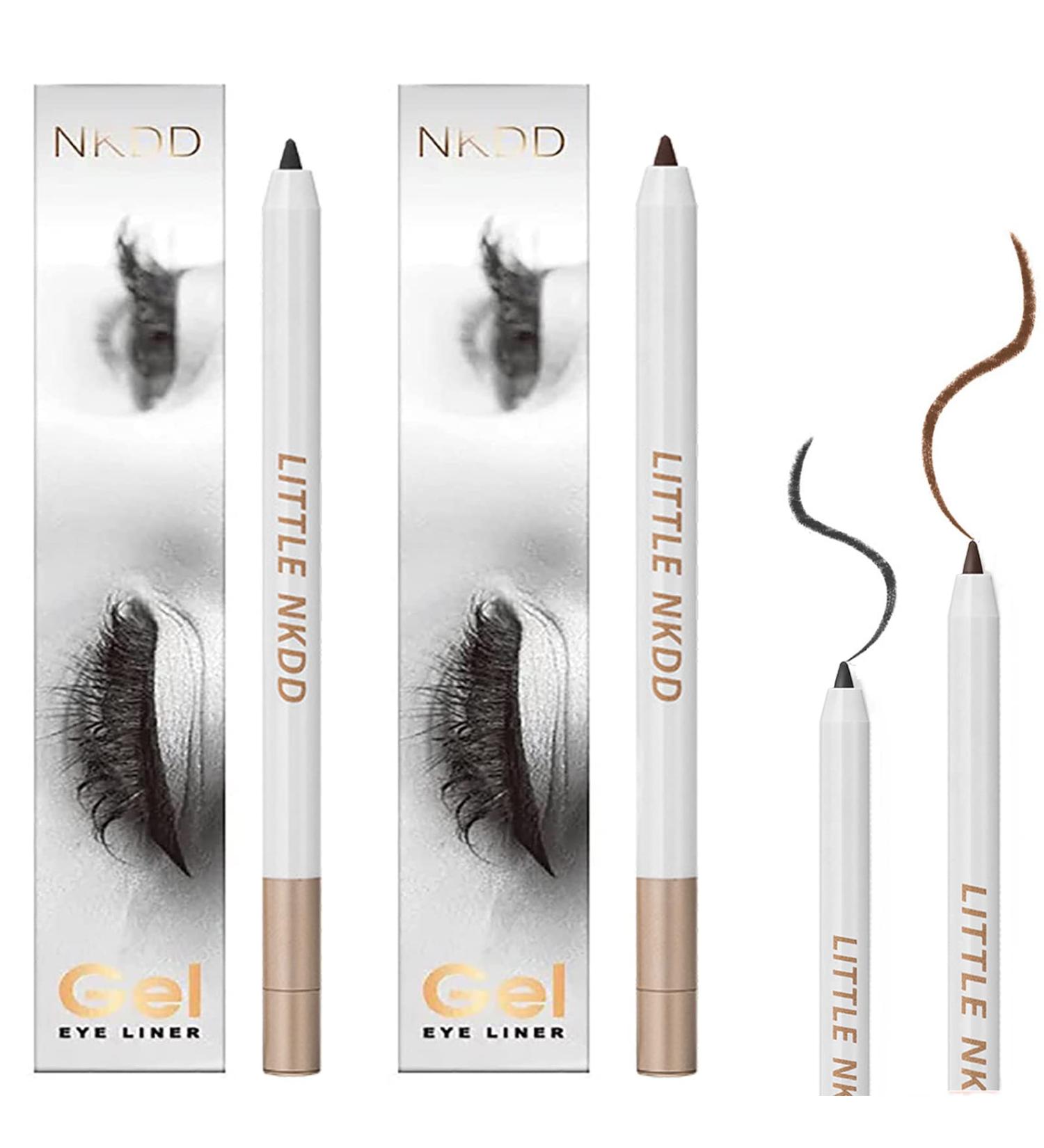 Heykomi Eyeliner Heykomi Makeup Waterproof Eye Liner Pencils Non-Smudging Waterproof and Long-Lasting Eyeliner Pencil Quick Drying Long Lasting Waterproof and Sweat Proof Eyeliner (Black+Brown) - Buy Online on GoSupps.com