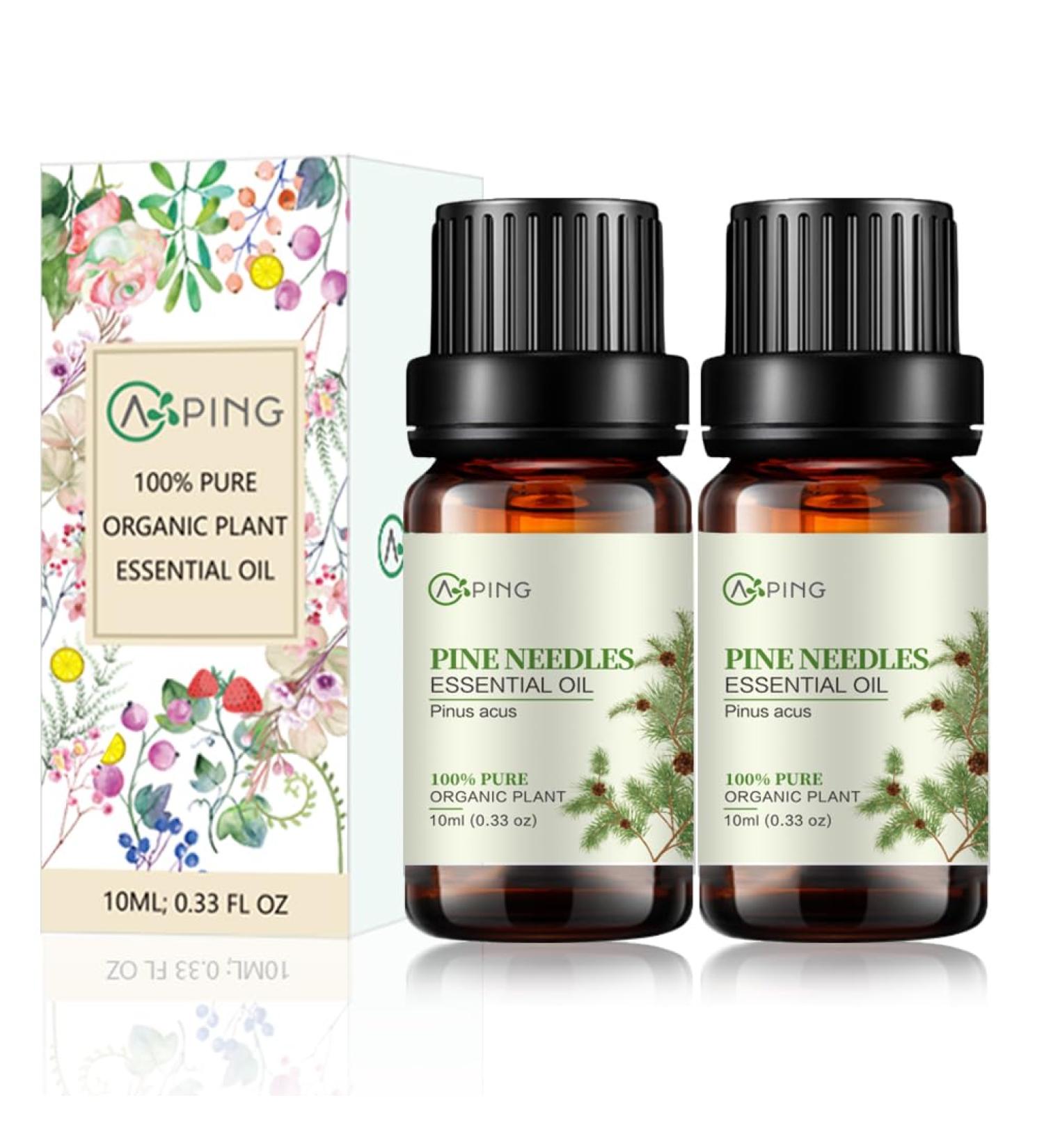 2-Pack Pine Needles Essential Oil - 100% Pure Organic Natural Plant (Pinus acus) Pine Needles Oil for Diffuser Aroma Spa Massage Yoga Perfume Body - 2x10ML - Buy Online on GoSupps.com