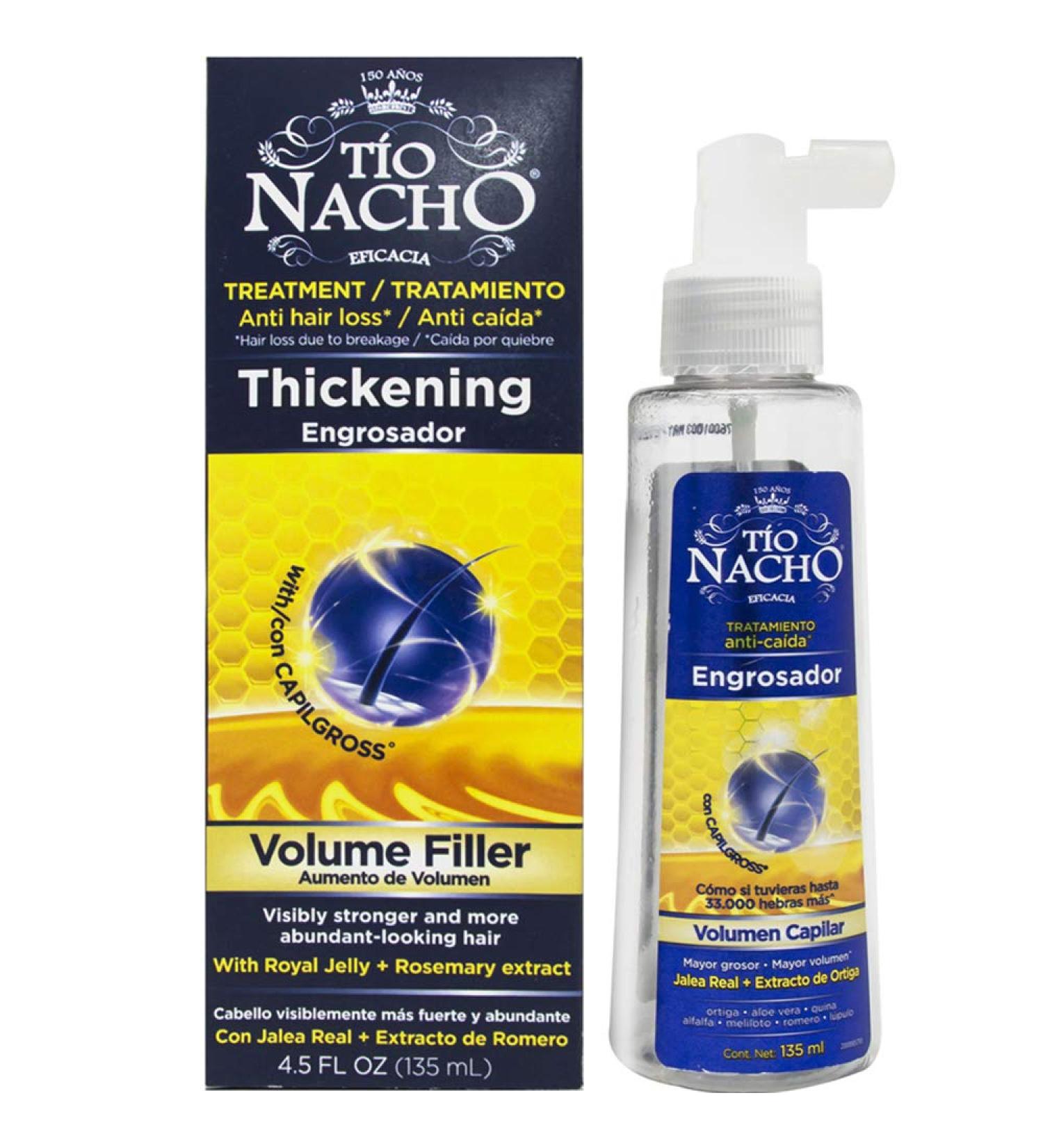 TIO Nacho Engrosador 415ml | Thickening Volume Filler Treatment | Anti-Hair Failure Cure with Gel e Royale & Rosemary Extract for Stronger Thicker Hair - Buy Online on GoSupps.com