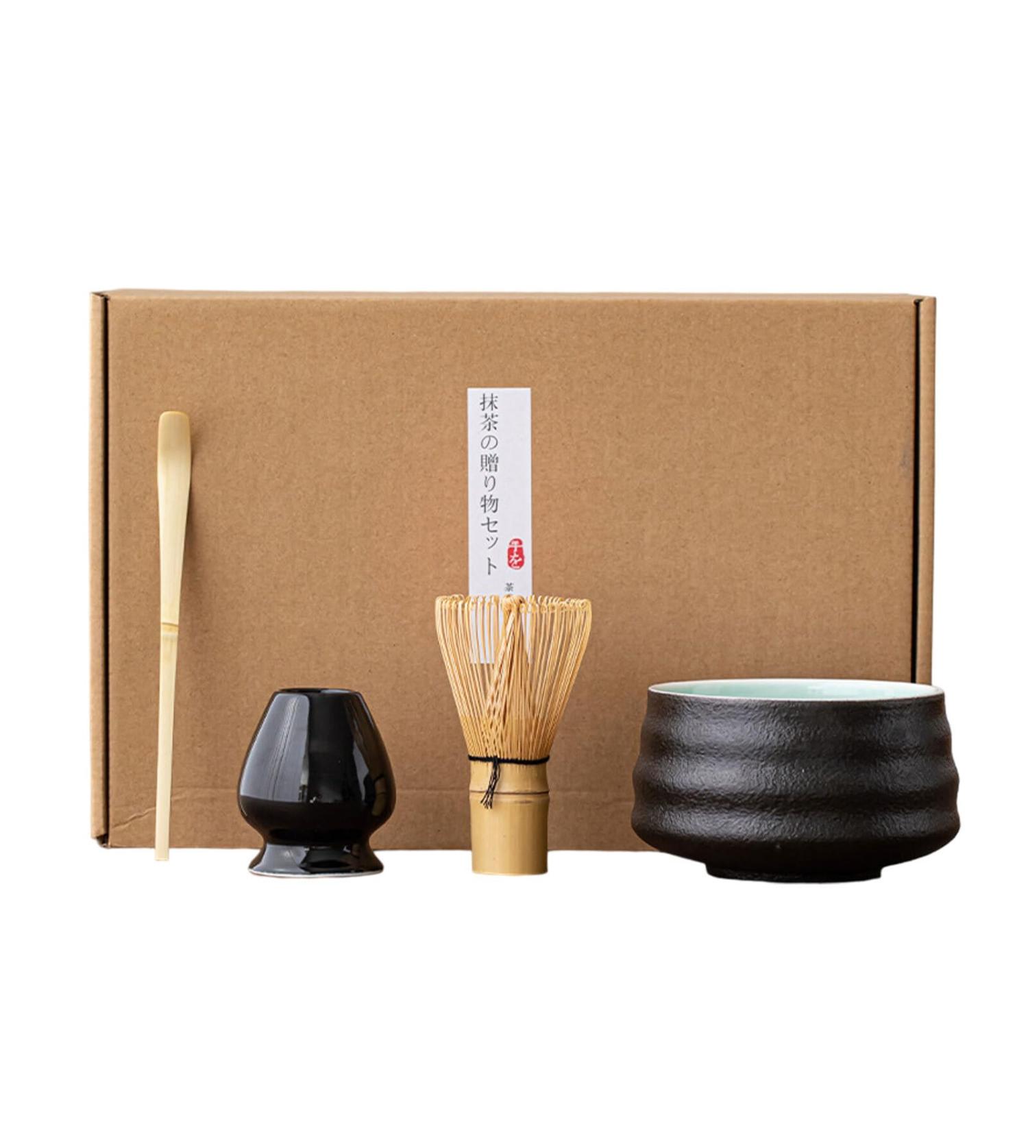 homwowo Matcha Tea Set Showcasing Eastern Culture and Elegance Japanese Matcha Tea Accessories Matcha Kit Set Matcha Bamboo Black - Buy Online on GoSupps.com