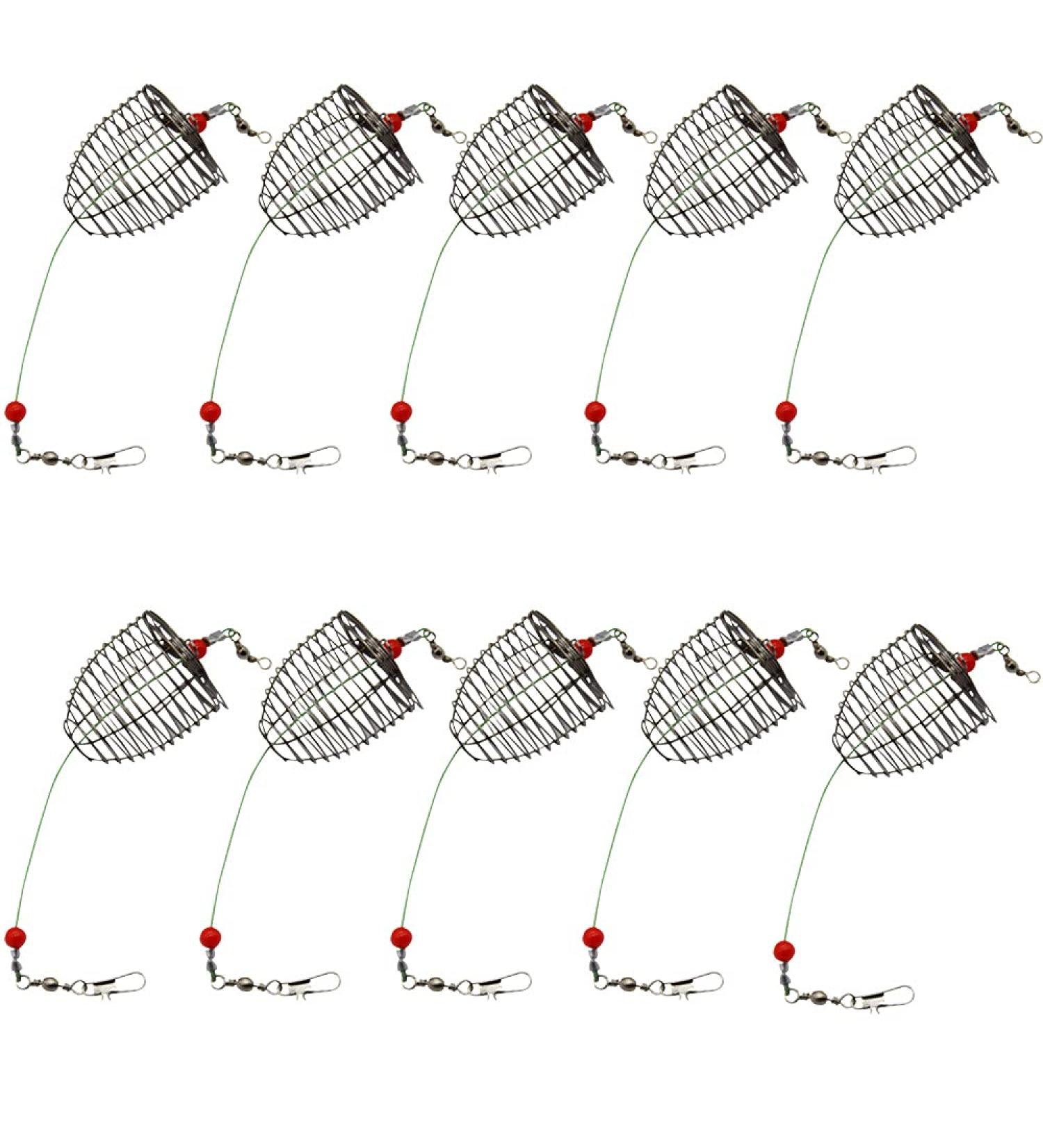 10pcs Stainless Steel Carp Fishing Bait Trap Cage - 4.0cm Dia Medium Sized Fishing Gear Tackle Accessories - Buy Online on GoSupps.com