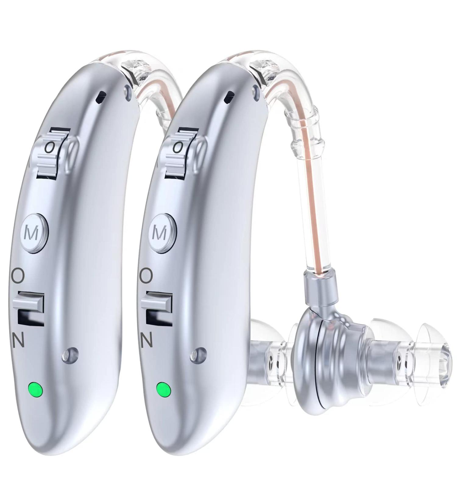 Hearing aids Hearing Aids for Seniors  Rechargeable with Noise Cancelling Digital Hearing Amplifier for Hearing Loss  Invisible Hearing Aid Ear Sound Amplifier (2pc) - Buy Online on GoSupps.com
