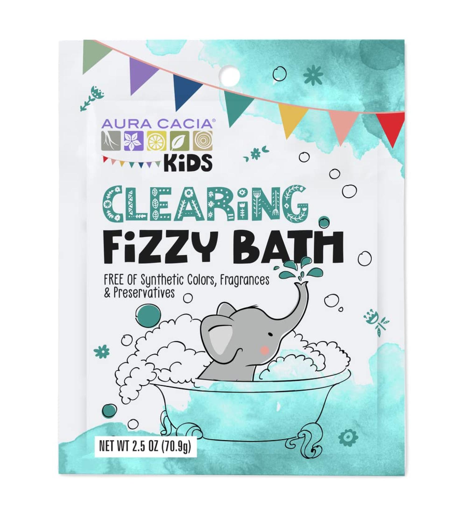 Aura Cacia Kids Clearing Fizzy Bath 2.5 oz Powder