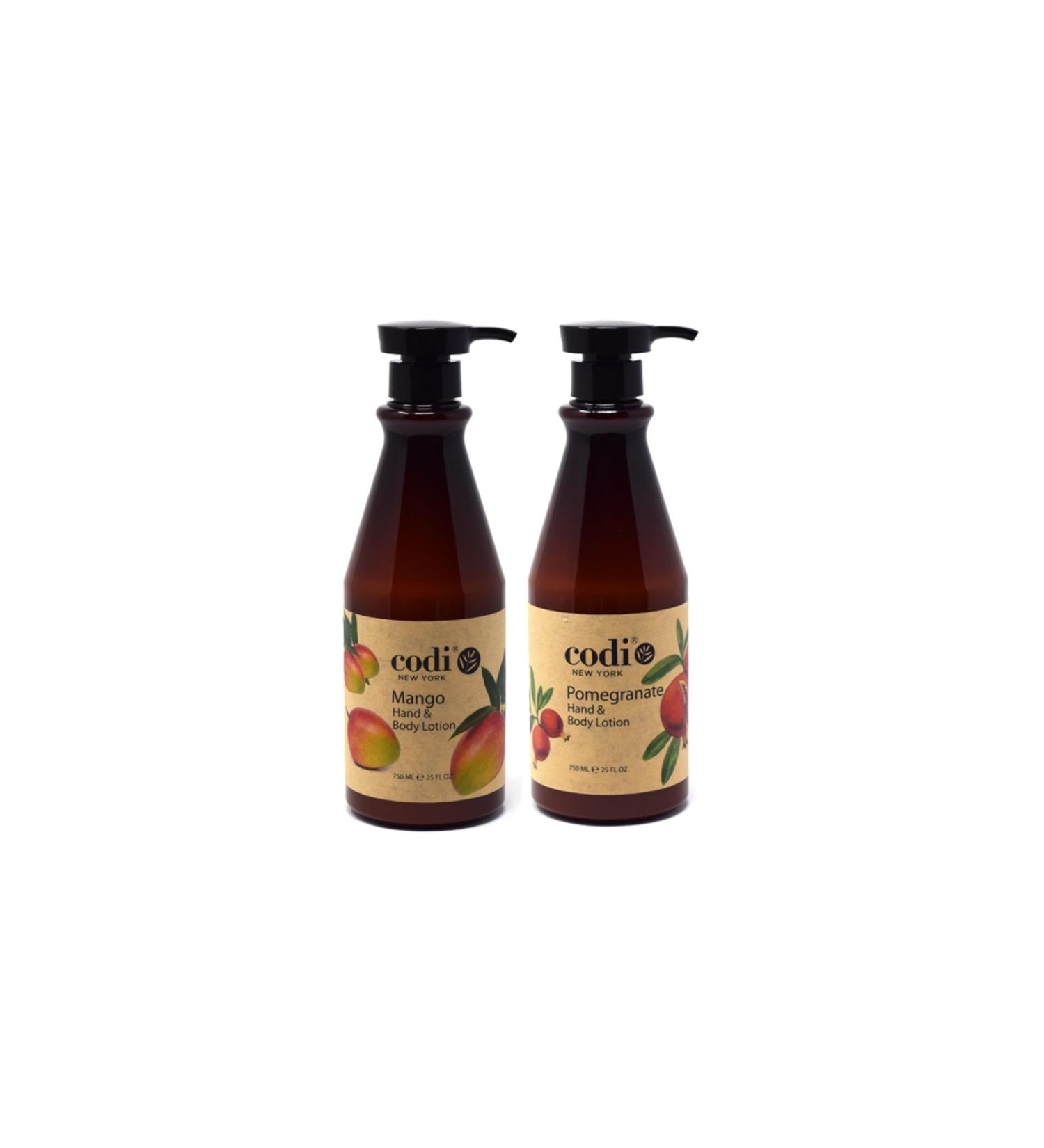 CodiNCodi Hand & Body Lotion Mango & Pomegranate 750 ml (25 Fl Oz 1 each) Professional Size Moisturizer with Natural Extracts Hydrating Non-Greasy Formula for All Skin Types
