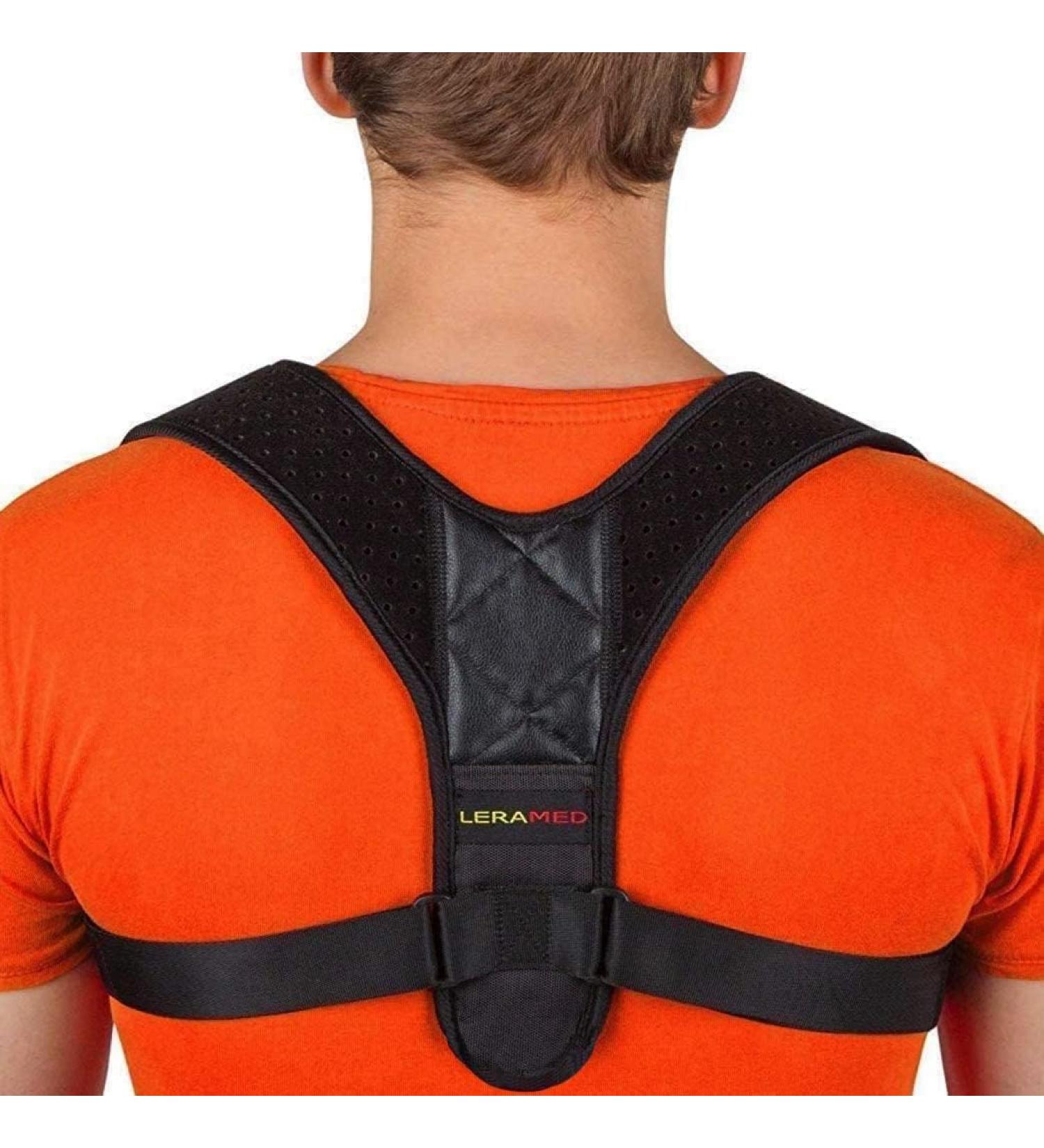 Leramed 2023 Posture Corrector for Men and Women - Adjustable Upper Back Brace for Clavicle Support - Relieves Neck, Back, Shoulder Pain - Chest Size 25-50 - Buy Online on GoSupps.com
