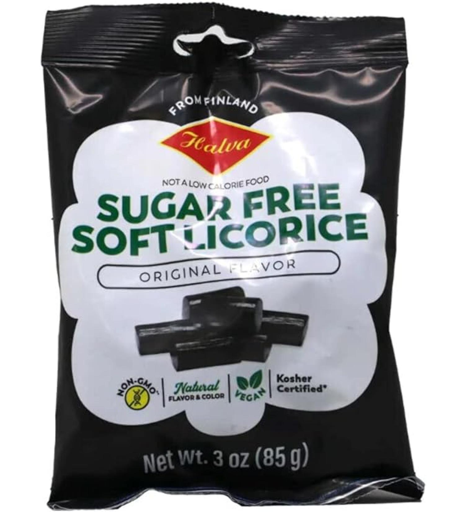 Halva Sugar Free Black Licorice Bag