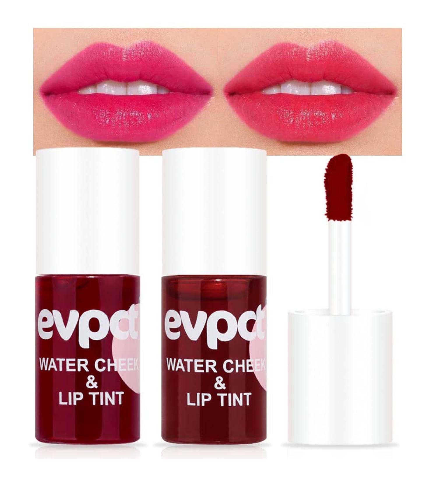 Watermelon Cherry Lip Stain Tint Set - Moisturizing, Waterproof and Long-Lasting Lip Tint for Lips, Cheeks, and Eyes - Natural Lip Color Makeup - 7.1ml/0.24oz*2 - Pack of 1 - Buy Online on GoSupps.com