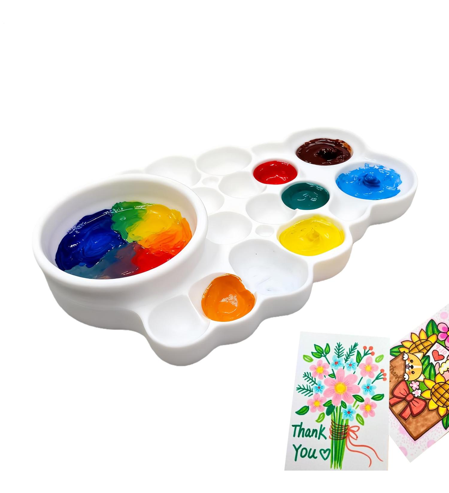 Painting Tray - Artistic Color Mixing Palette - Palette for Acrylic Paint - for Adults Boys Girls Beginner Artists Classes Craft Projects Travel Home Classroom - Buy Online on GoSupps.com