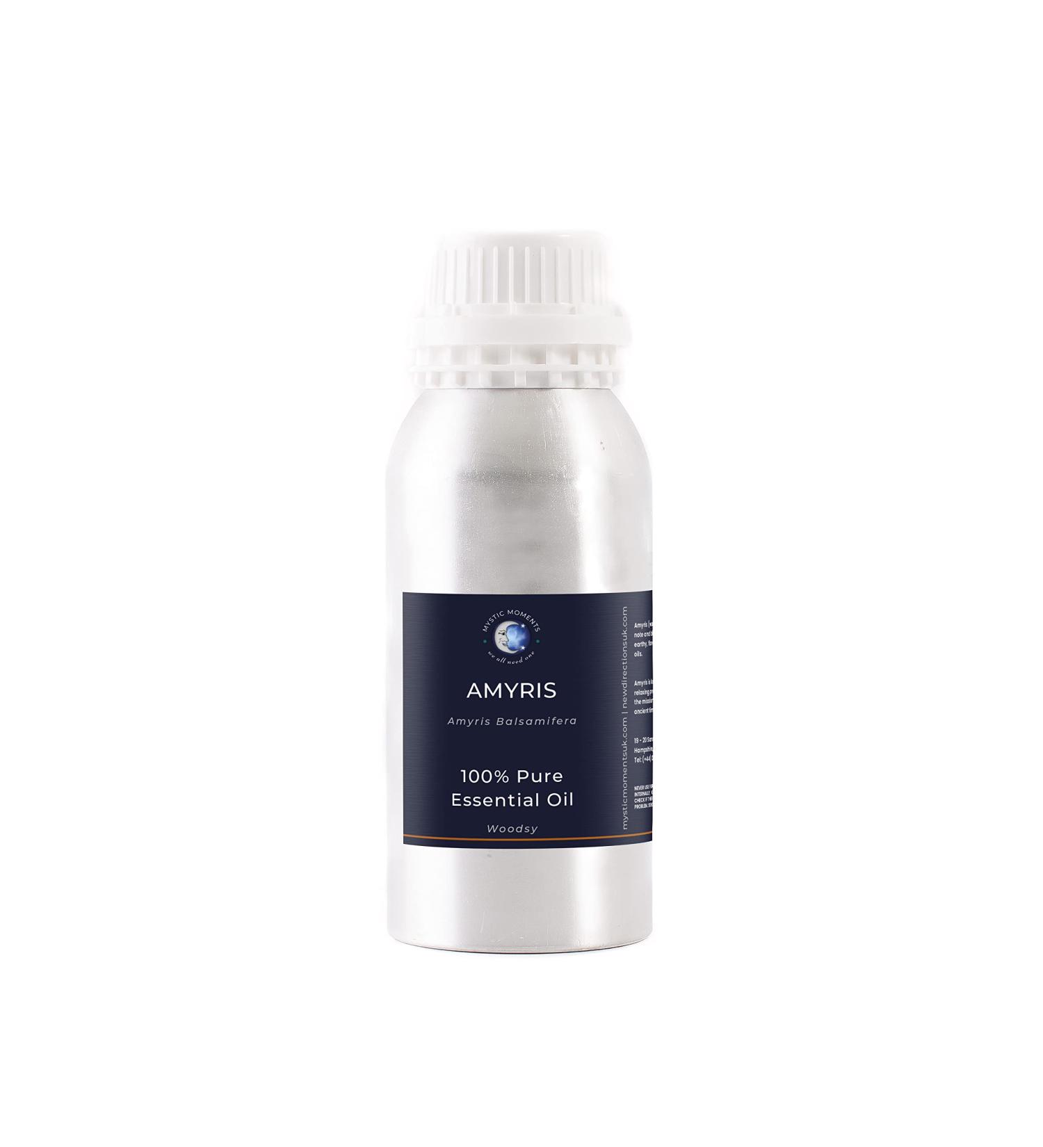 Mystic Moments Amyris Essential Oil 1 kg | Pure Natural Oil for Diffusers Aromatherapy & Vegan Massage Mixtures - GVO Free - Buy Online on GoSupps.com
