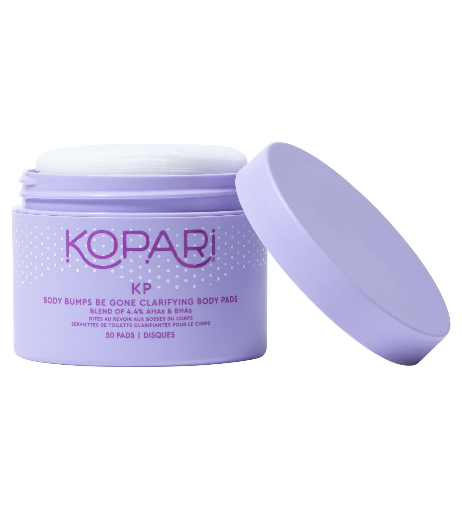 Kopari KP Body Bumps Be Gone Clarifying Body Pads | 4.4% AHAs & BHAs | Reduces Pores, Bumps, Dark Spots | Smooths Skin Texture | Vegan & Cruelty-Free - Buy Online on GoSupps.com
