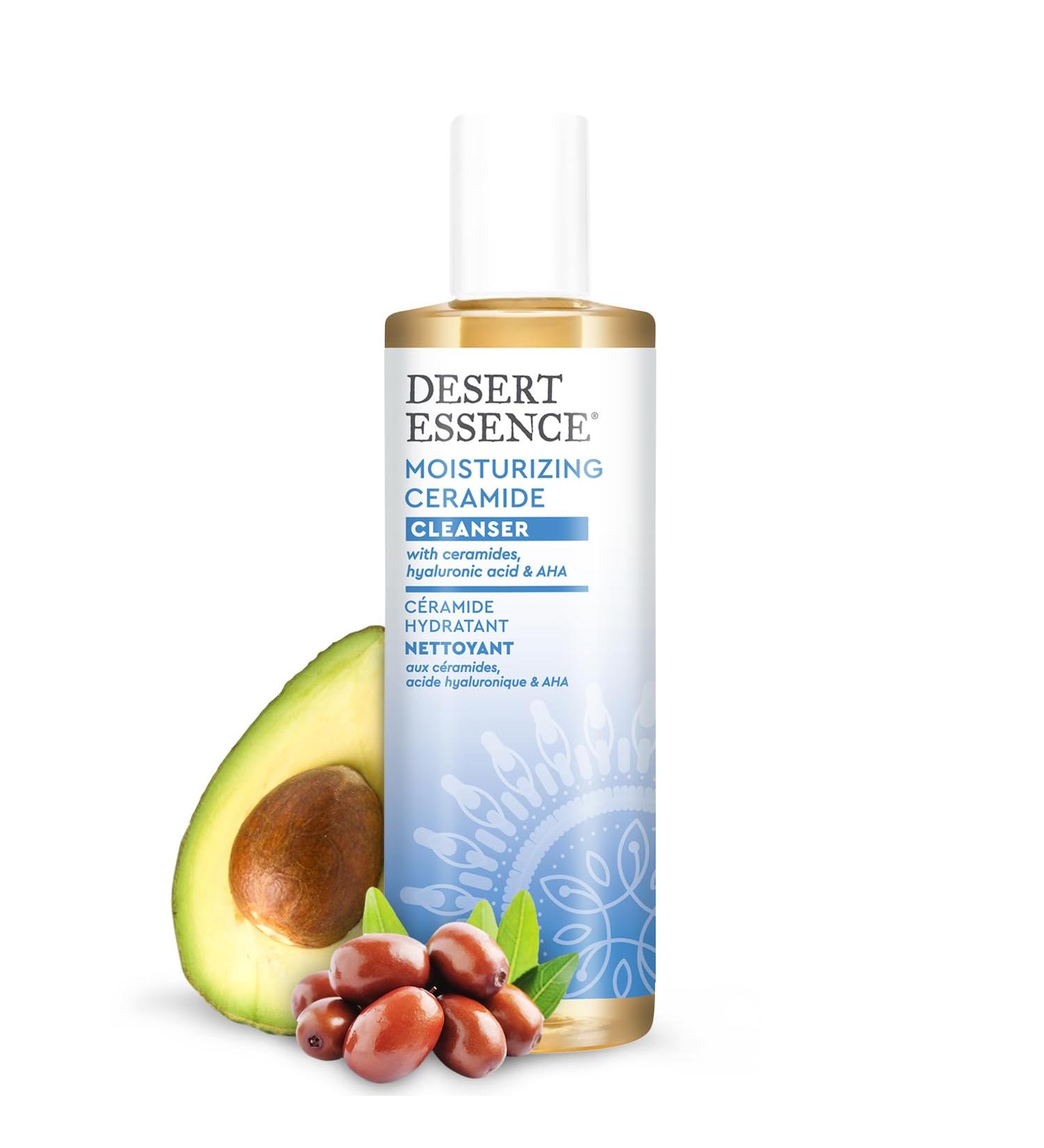 Desert Essence Moisturizing Ceramide Facial Cleanser 7.1 fl oz - Vegan Gluten-Free & Cruelty-Free - Nourish & Support Skin's Natural Moisture Barrier - Buy Online on GoSupps.com