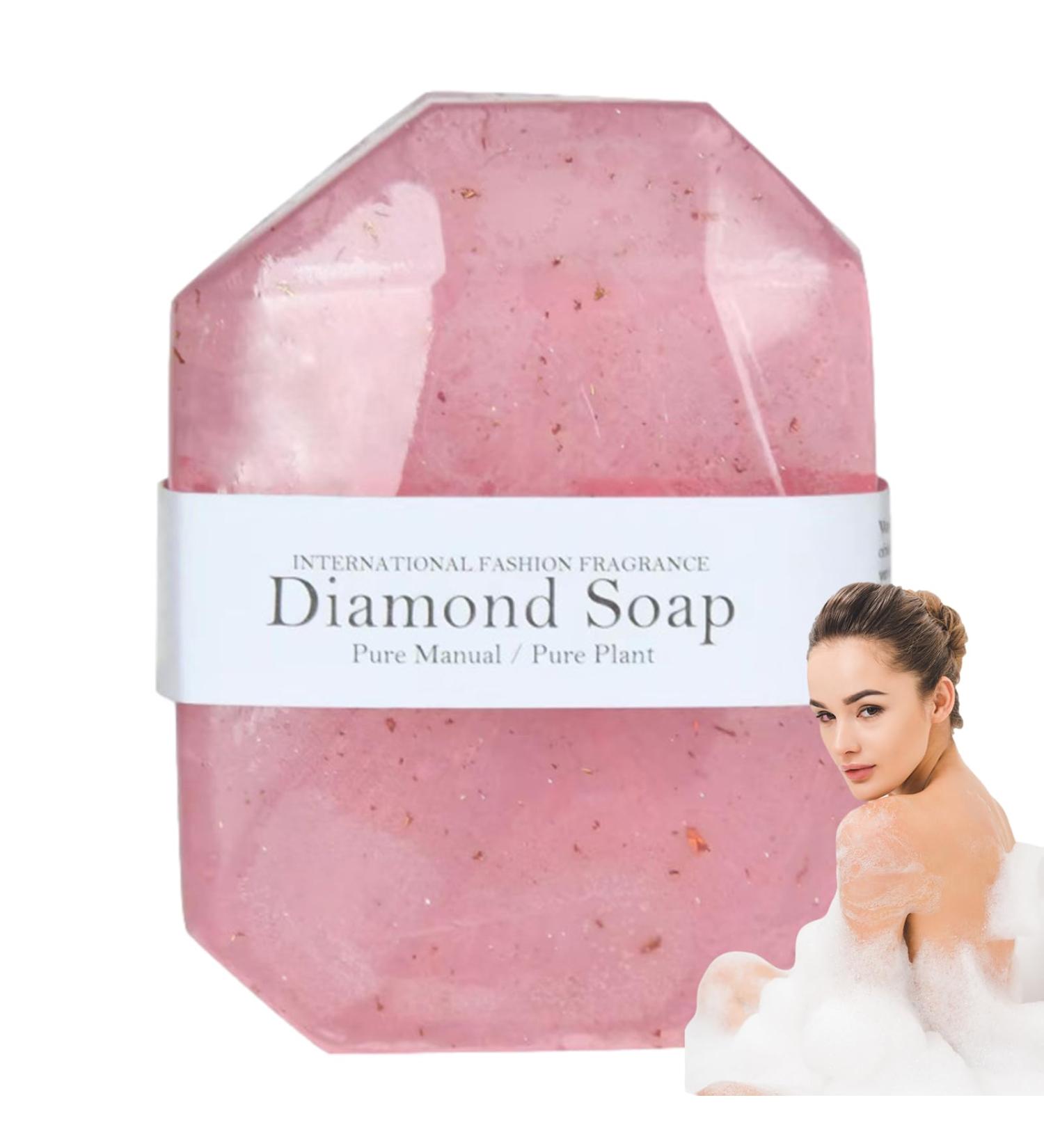 Savon pour les mains en forme de pierre pr cieuse - Savon naturel avec feuille d'or - Savon parfum - Cadeau pour homme et femme - Pour le visage et le corps Or rose - Buy Online on GoSupps.com