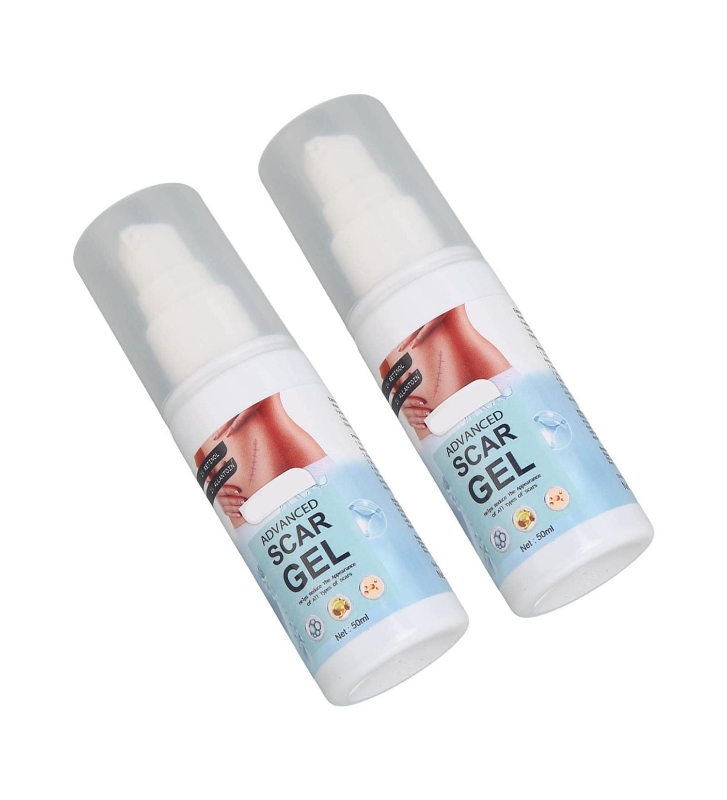 Advanced Scar Gel 2Pcs 50ml - Stretch Marks & Scars Remover with Allantoin & Vitamin E - Hydrating & Smoothing Formula for Old & New Scars - Buy Online on GoSupps.com