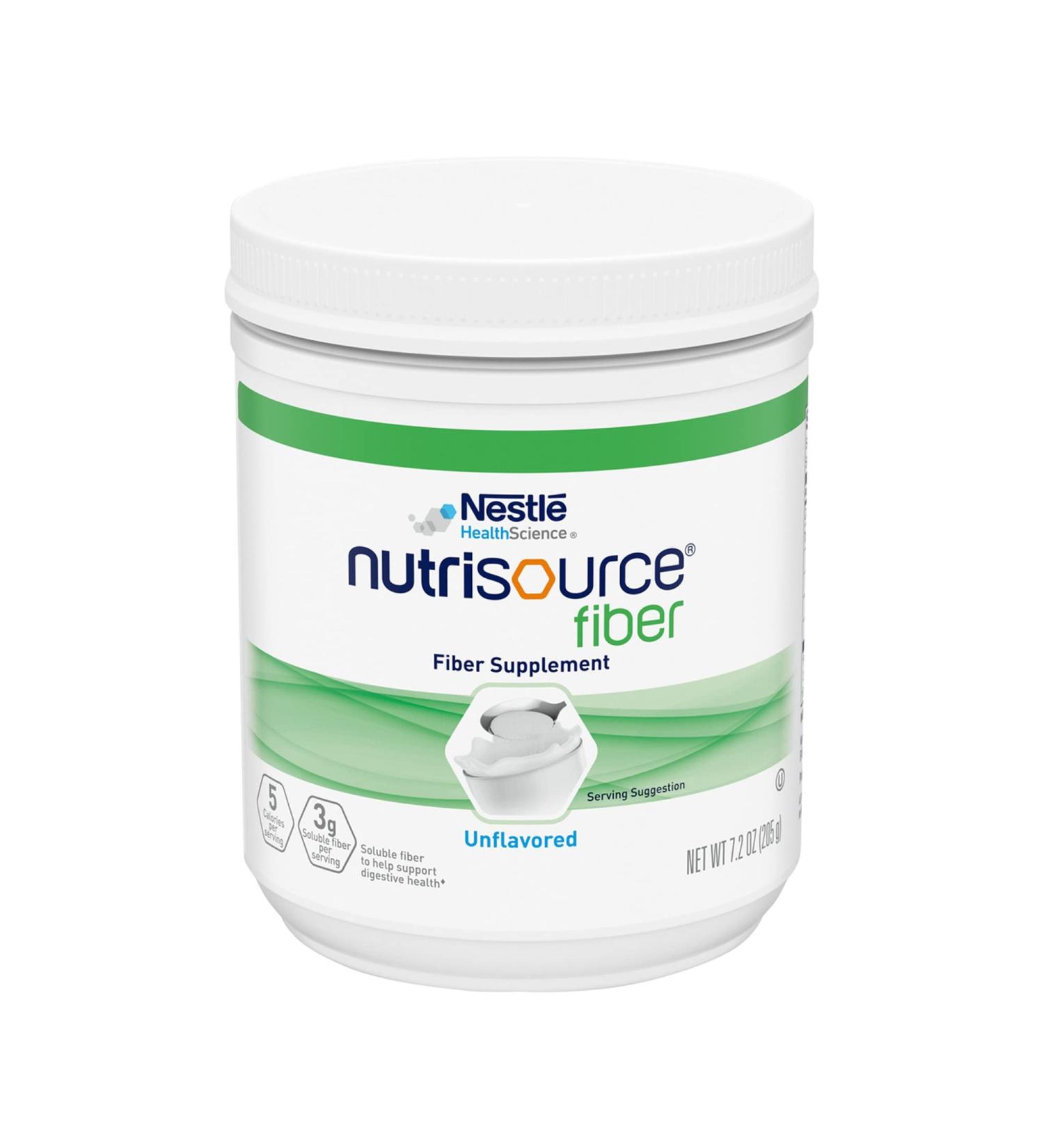 NutriSOURCE Fiber Supplement Powder - Unflavored, 15 Calories per 1 tbsp, 7.2 oz Can - 205 g - Buy Online on GoSupps.com