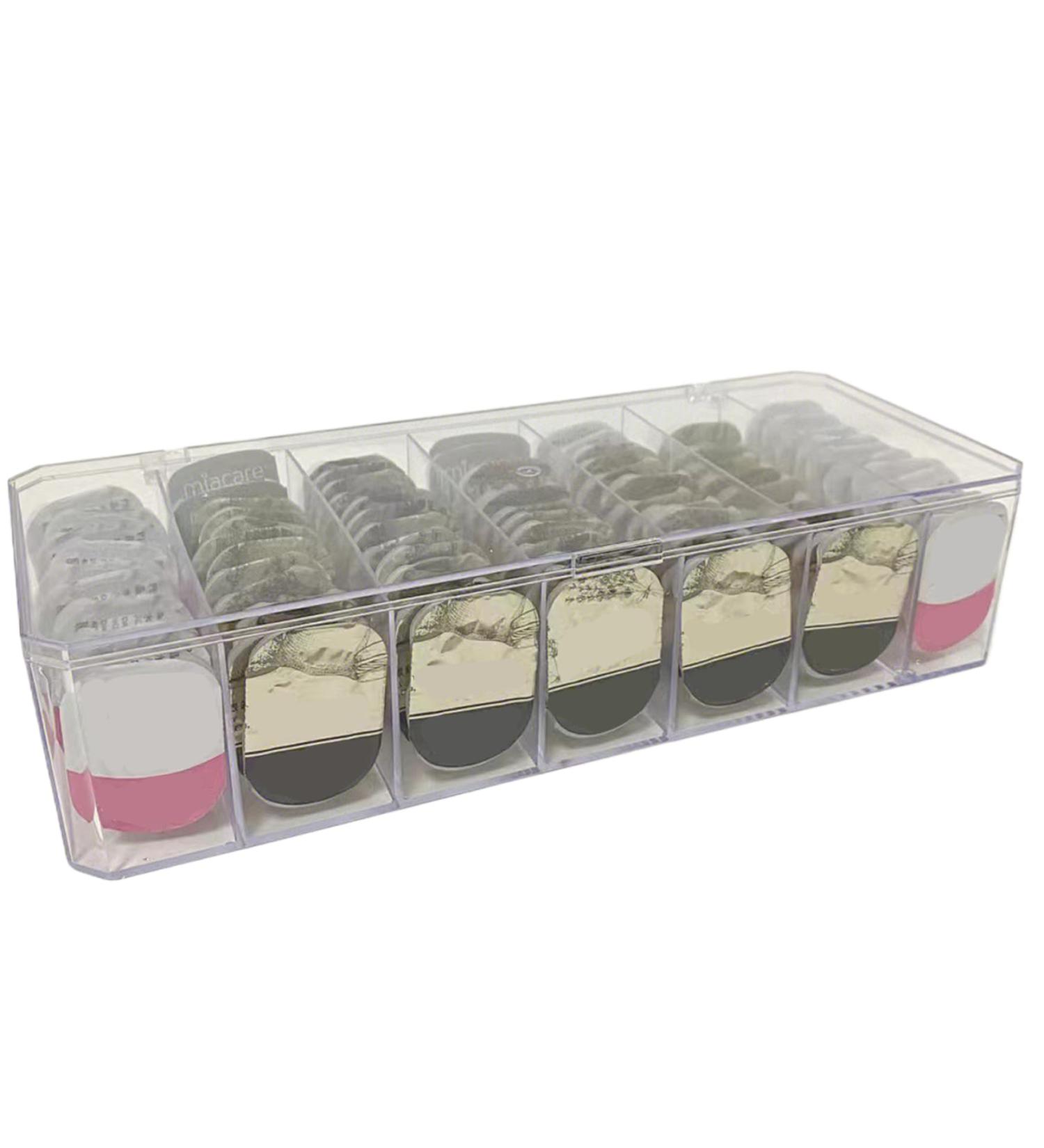 Daily Contact Lens Organizer - 7 Grids Clear Colorful Storage Box for Disposable Lenses - Buy Online on GoSupps.com